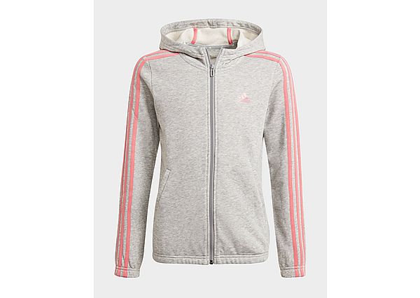 adidas Veste à capuche Essentials 3-Stripes - Medium Grey Heather / Hazy Rose, Medium Grey Heather /