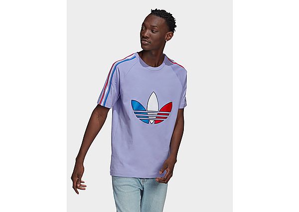 adidas Originals T-shirt Adicolor Tricolor - Light Purple, Light Purple