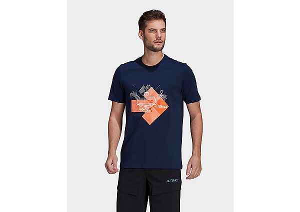 adidas T-shirt Travel Graphic - Collegiate Navy, Collegiate Navy