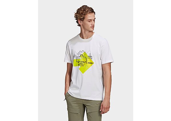 adidas T-shirt Travel Graphic - White, White