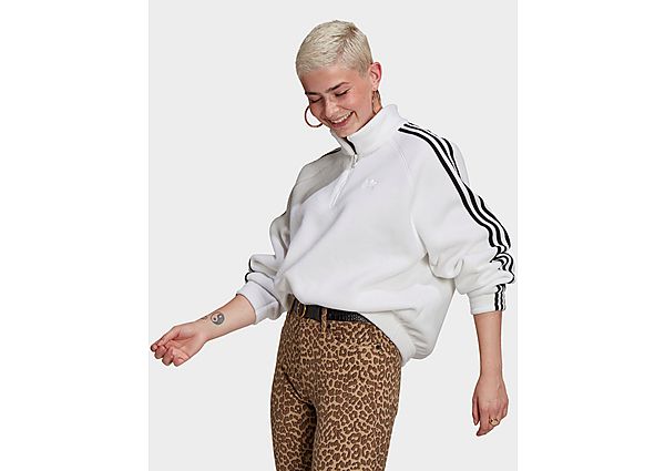 adidas Originals Sweat-shirt Adicolor Classics Polar Fleece Half-Zip - White / Black, White / Black