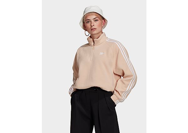 adidas Originals Sweat-shirt Adicolor Classics Polar Fleece Half-Zip - Halo Blush / White, Halo Blus