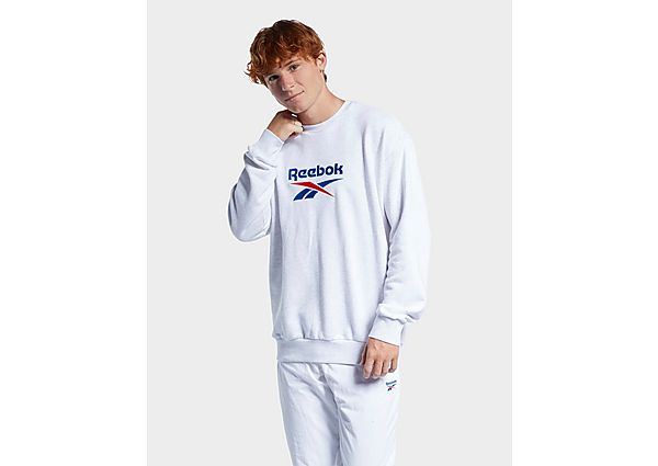 Reebok sweat à col rond classics vector - White Melange, White Melange