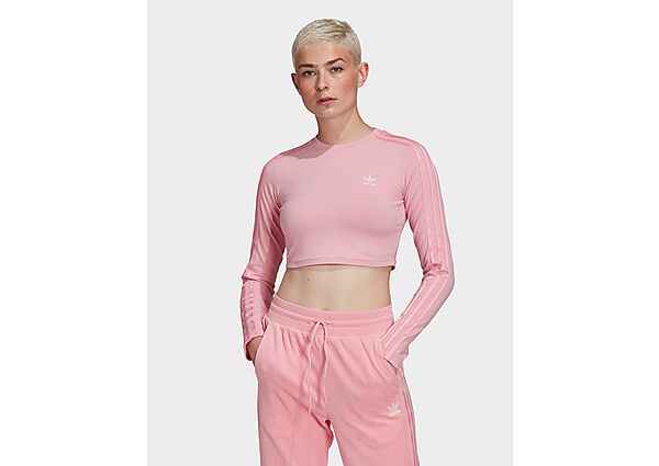 adidas Originals T-shirt LOUNGEWEAR Cropped Long Sleeve - Light Pink, Light Pink