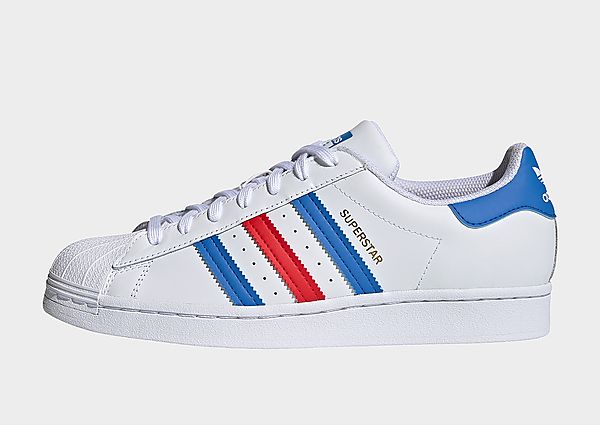 adidas Originals Chaussure Superstar - Cloud White / True Blue / Gold Metallic, Cloud White / True B