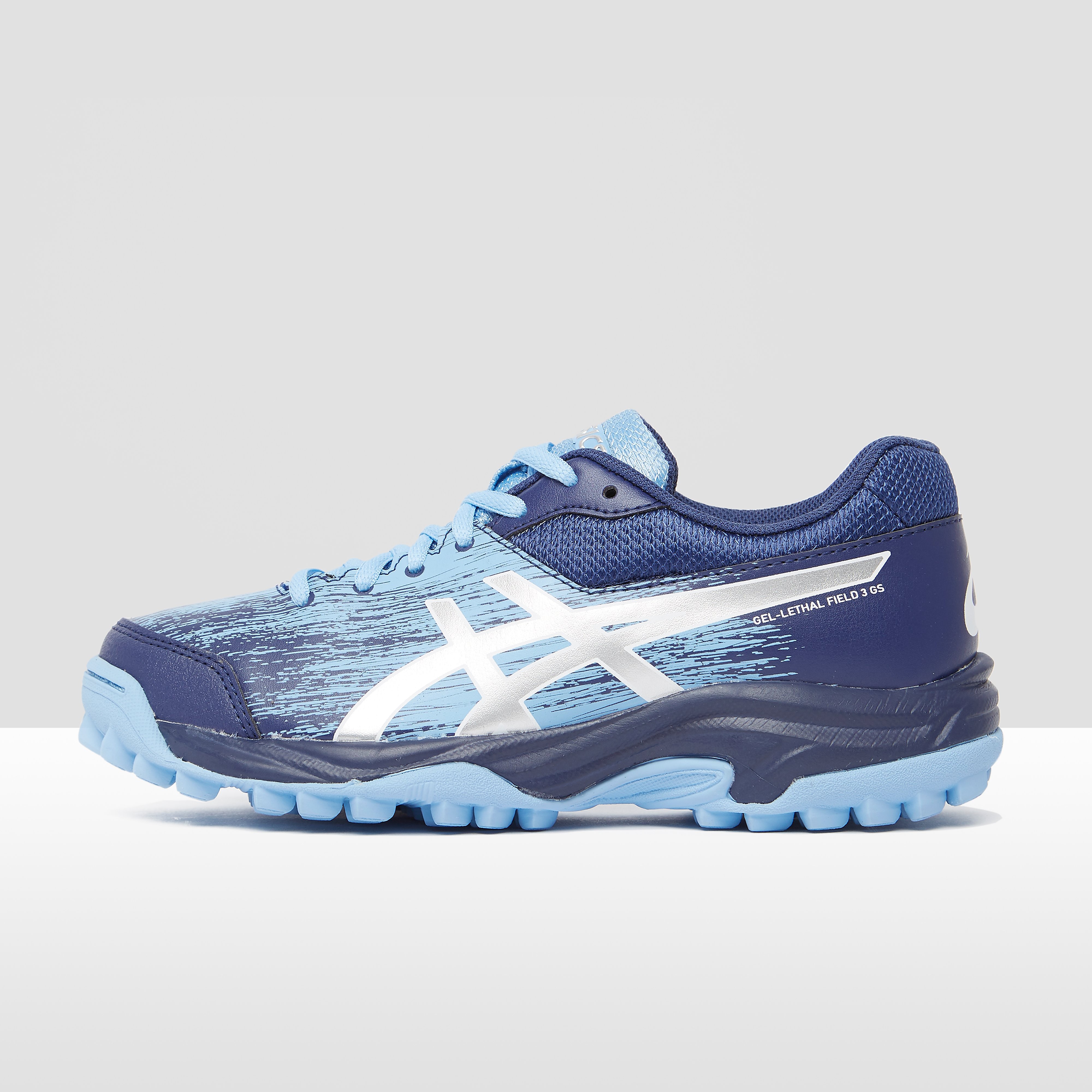 Asics gel-lethal field 3 hockeyschoenen blauw kinderen