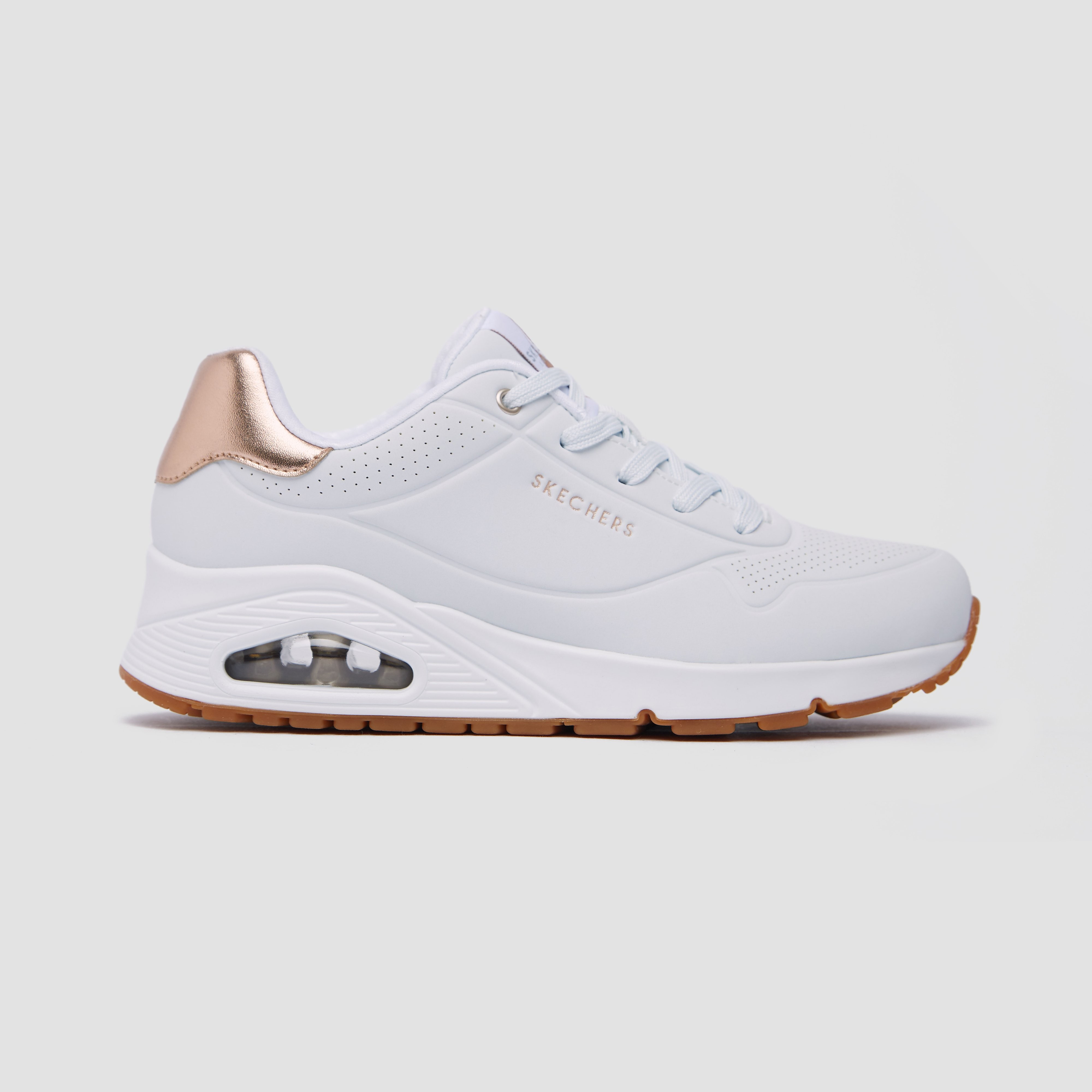 Skechers uno stand on air sneakers wit goud dames