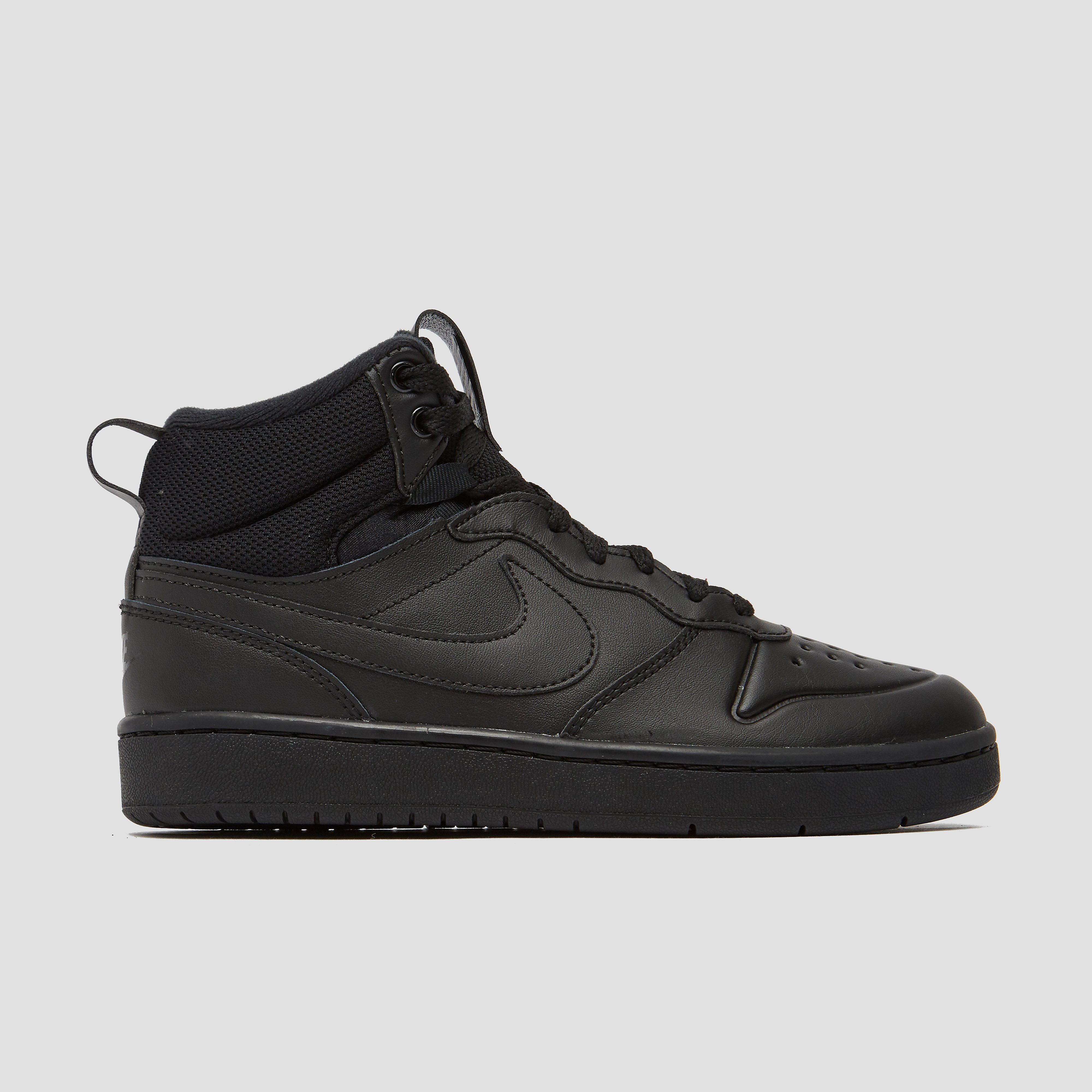 Nike court borough mid 2 sneakers zwart kinderen