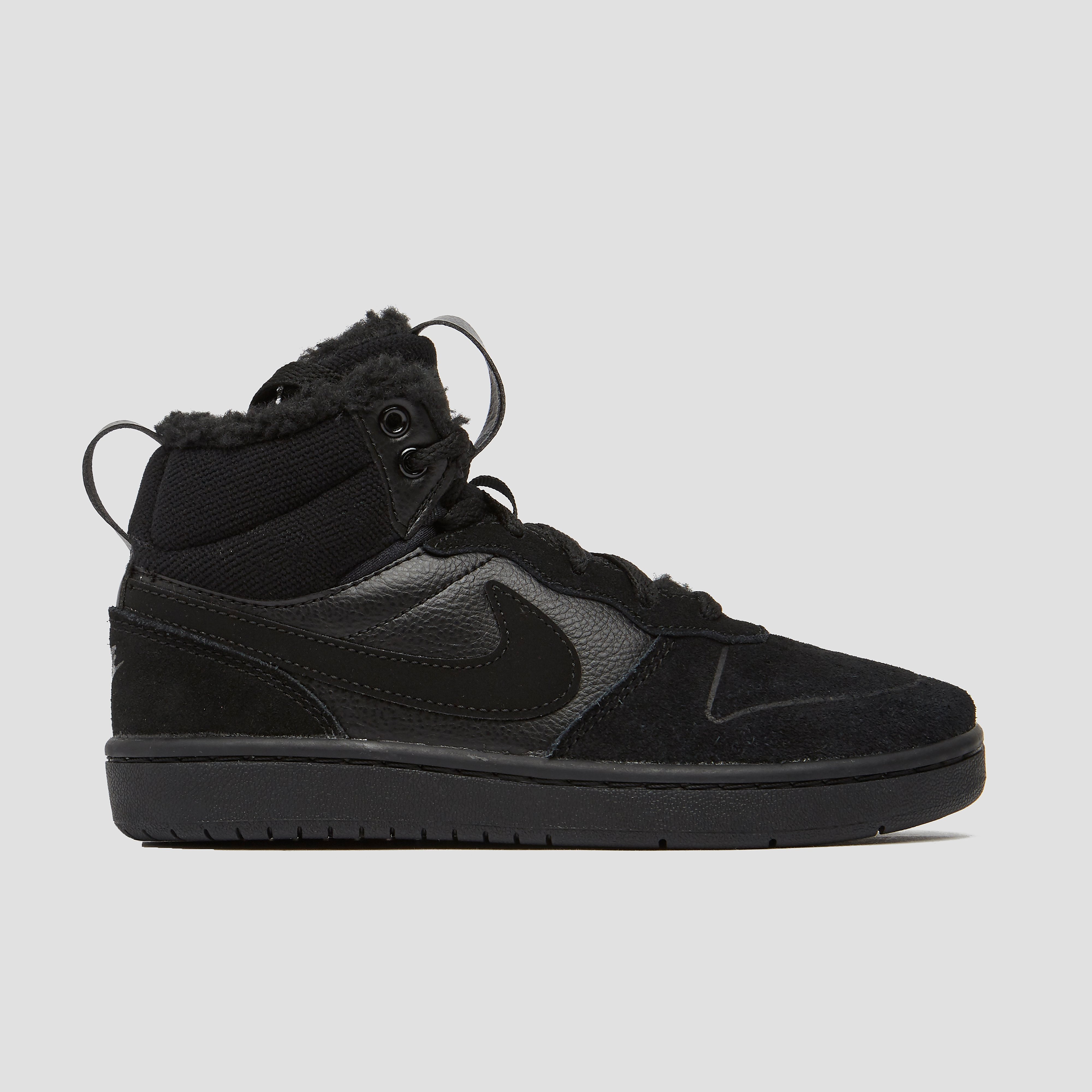 Nike court borough mid 2 sneakers zwart kinderen