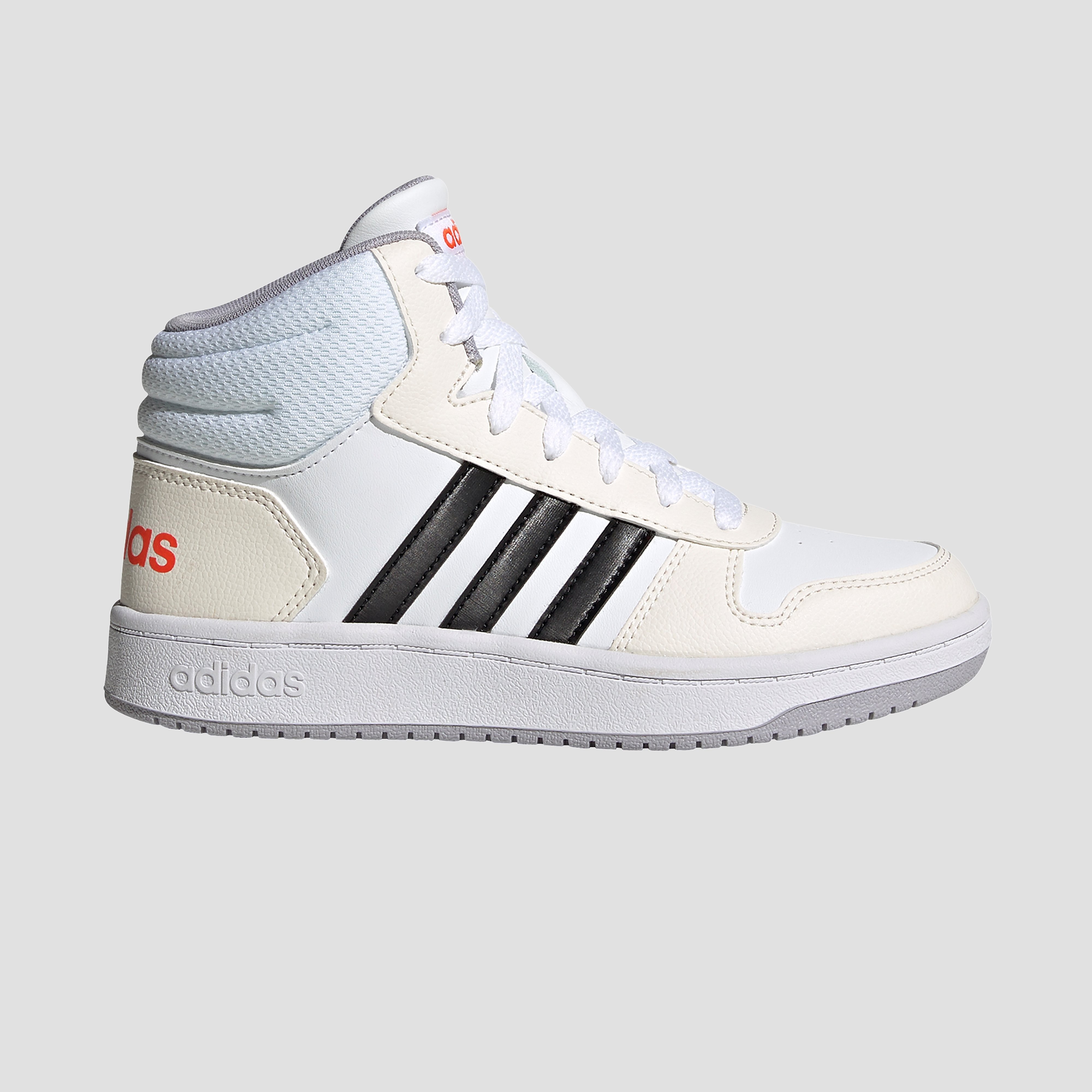 Adidas hoops mid 2.0 sneakers wit/zwart kinderen