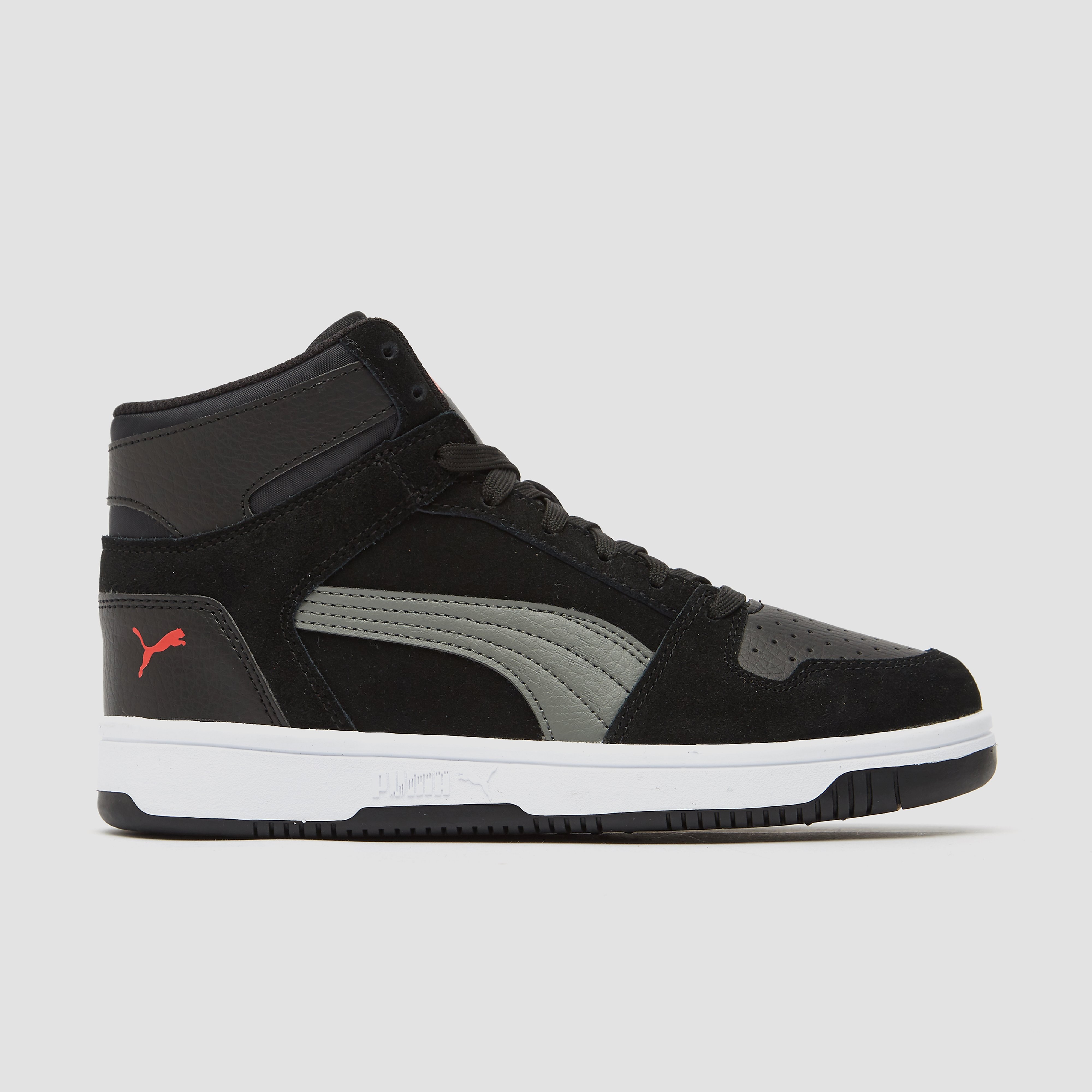 Puma rebound layup sneakers zwart/grijs kinderen
