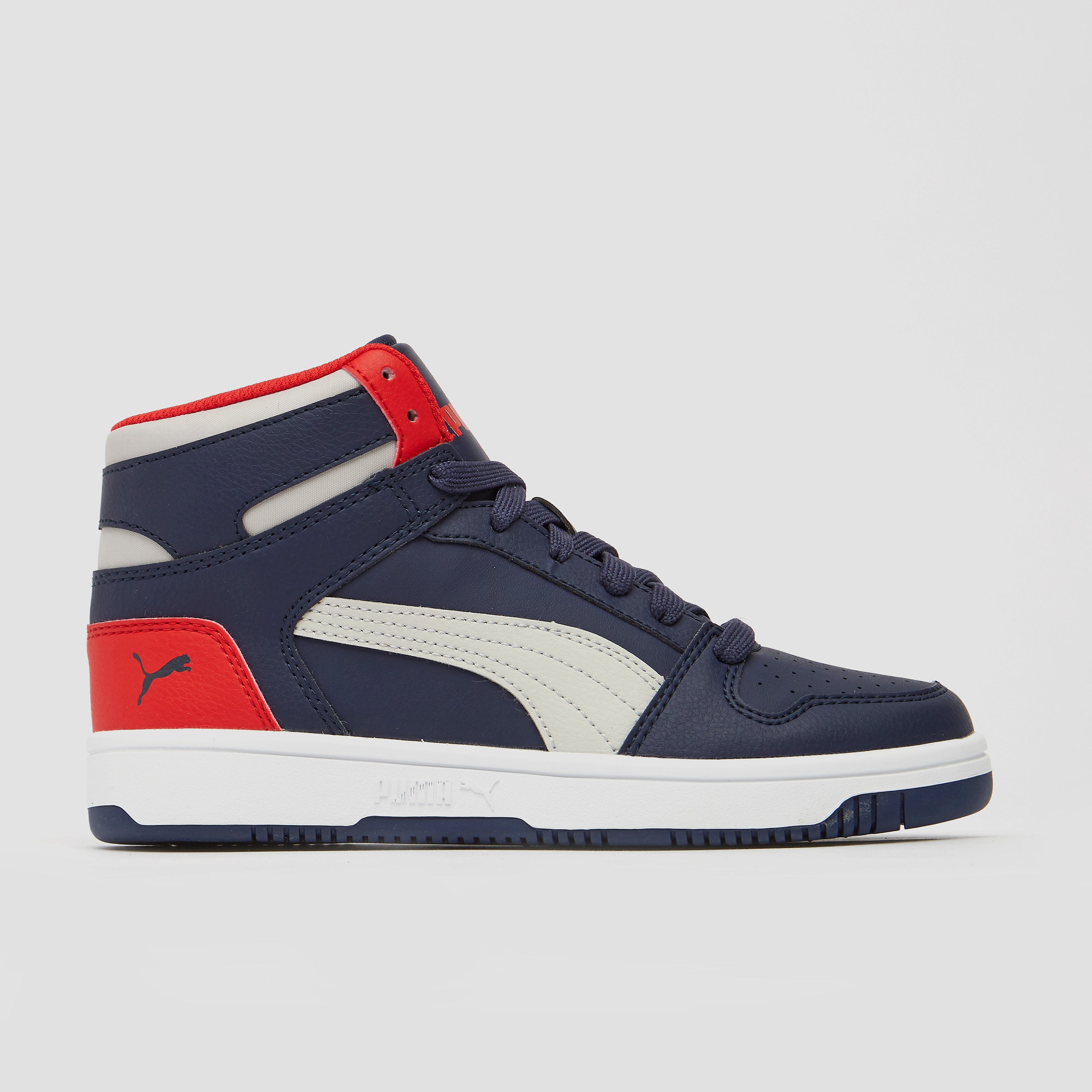 Puma rebound layup sneakers blauw/rood kinderen