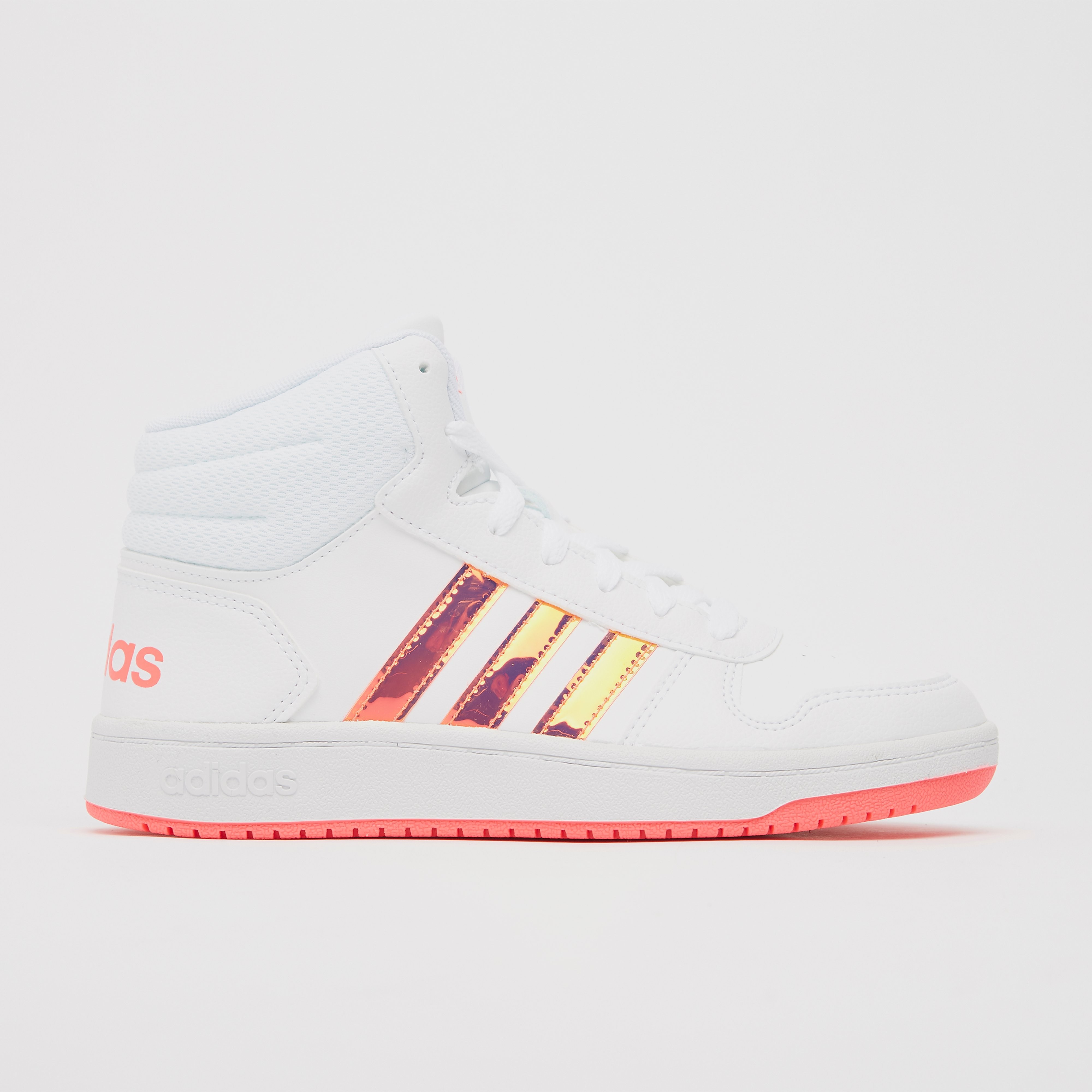 Adidas hoops mid 2.0 sneakers wit/roze kinderen