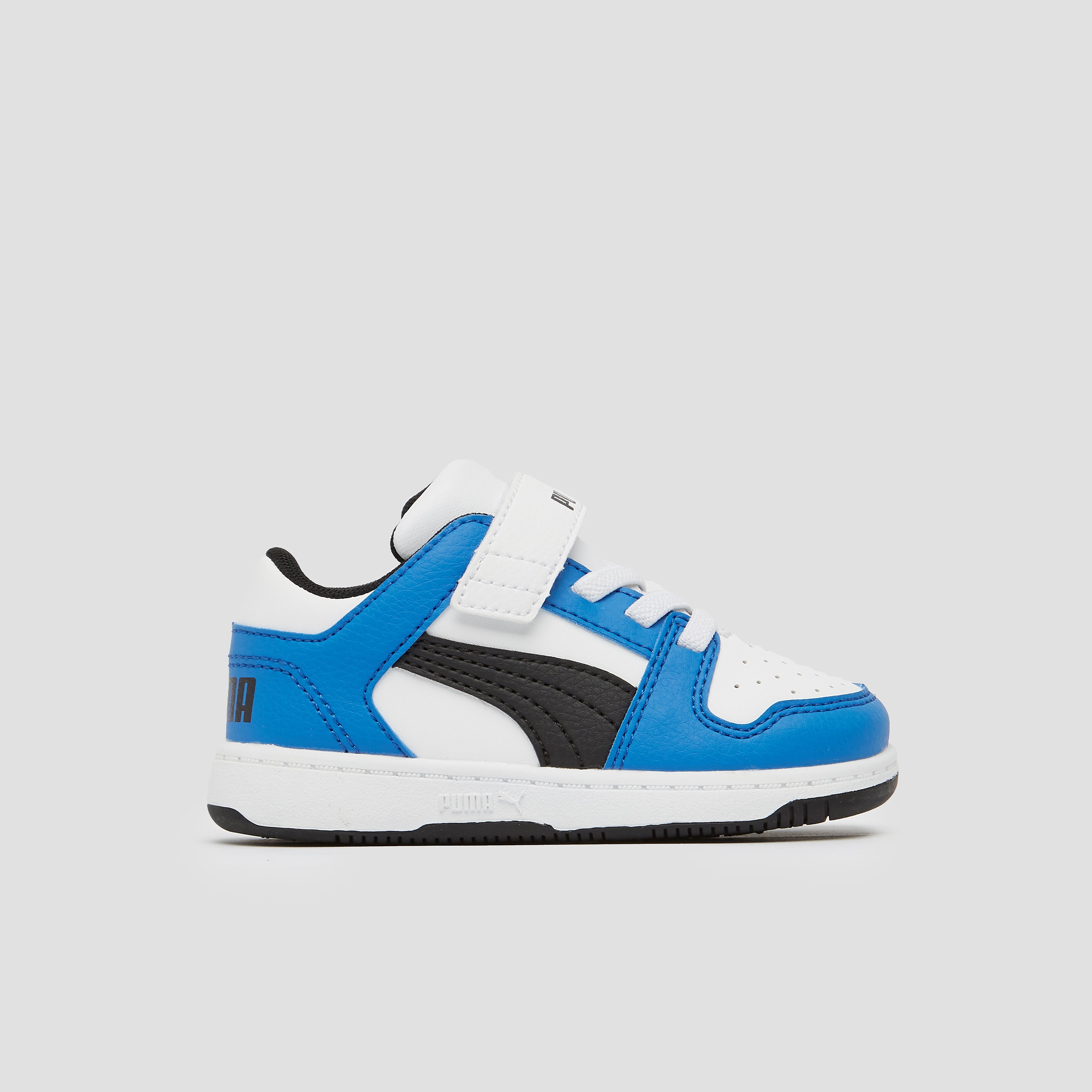Puma rebound laceup low sneakers wit/blauw kinderen