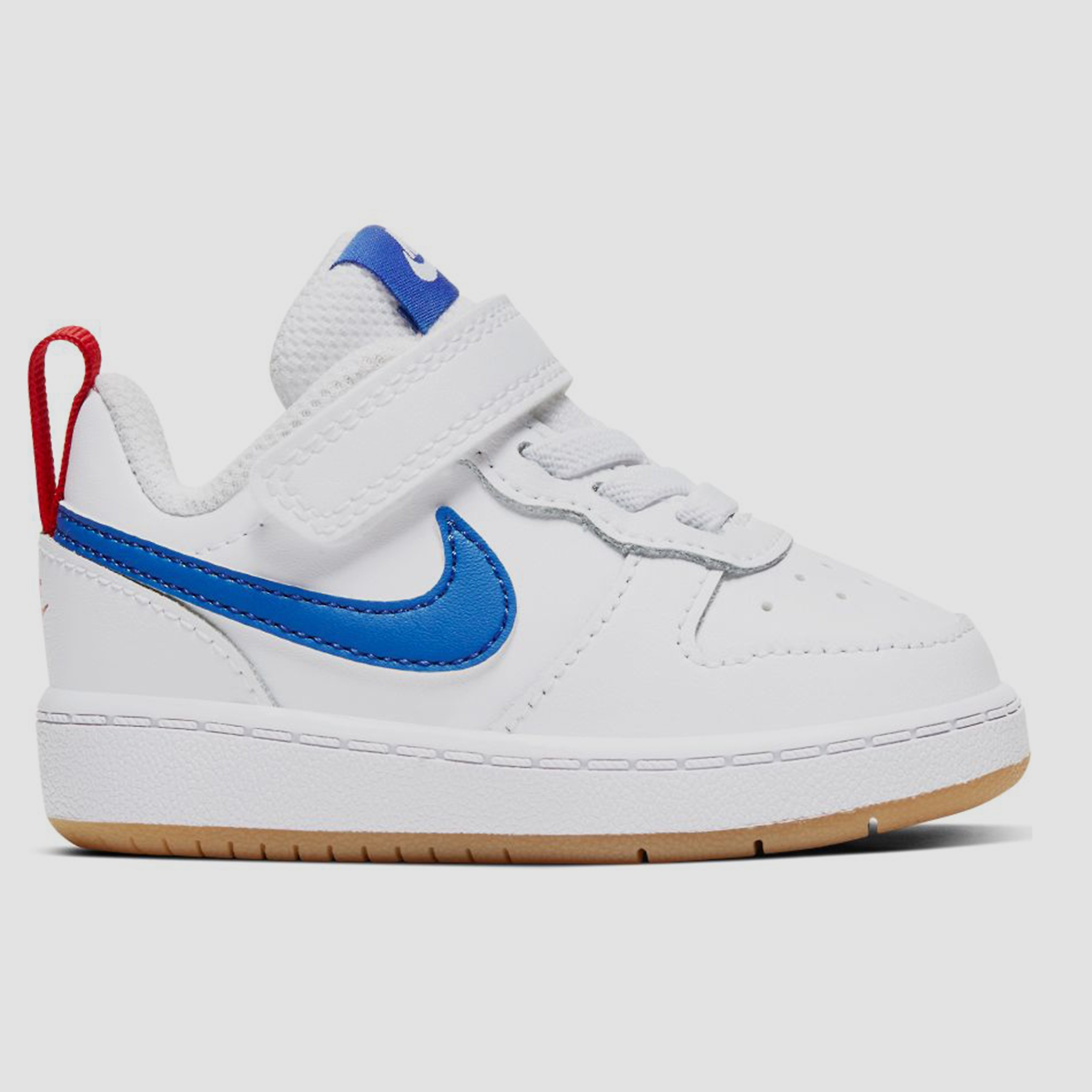 Nike court borough low 2 sneakers wit/blauw kinderen