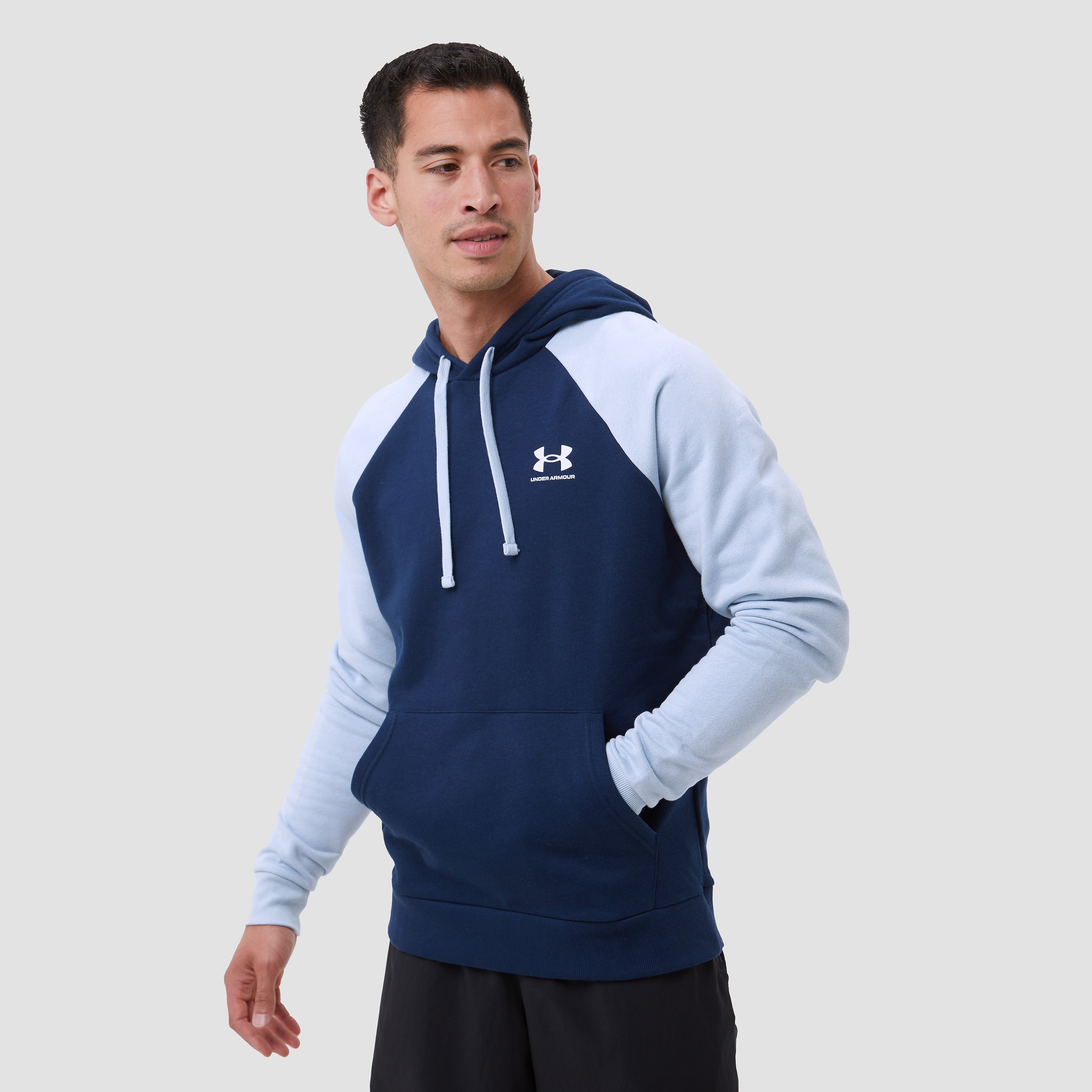 Under Armour rival fleece trui blauw grijs heren