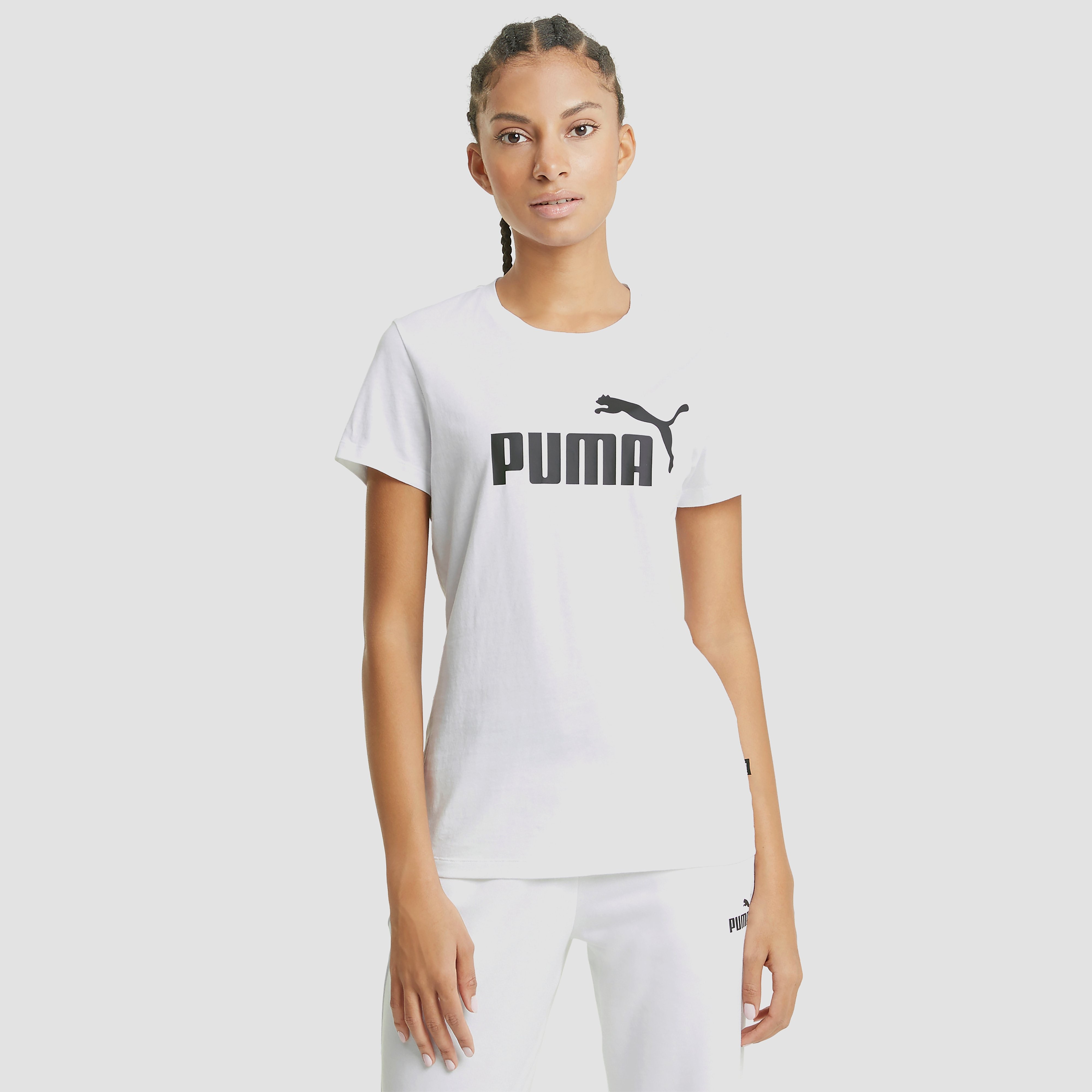 Puma puma essentials logo shirt wit dames