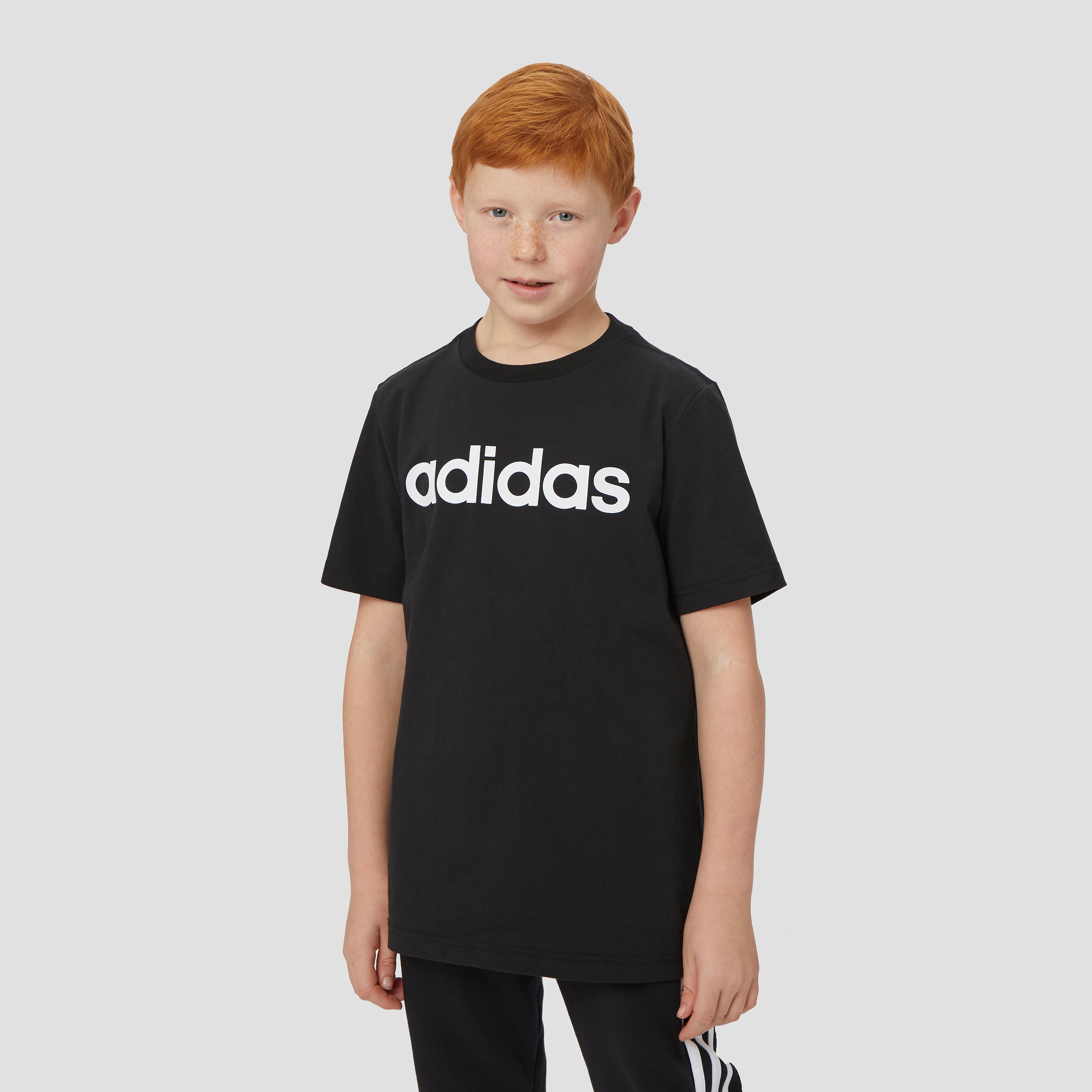 Adidas linear shirt zwart kinderen