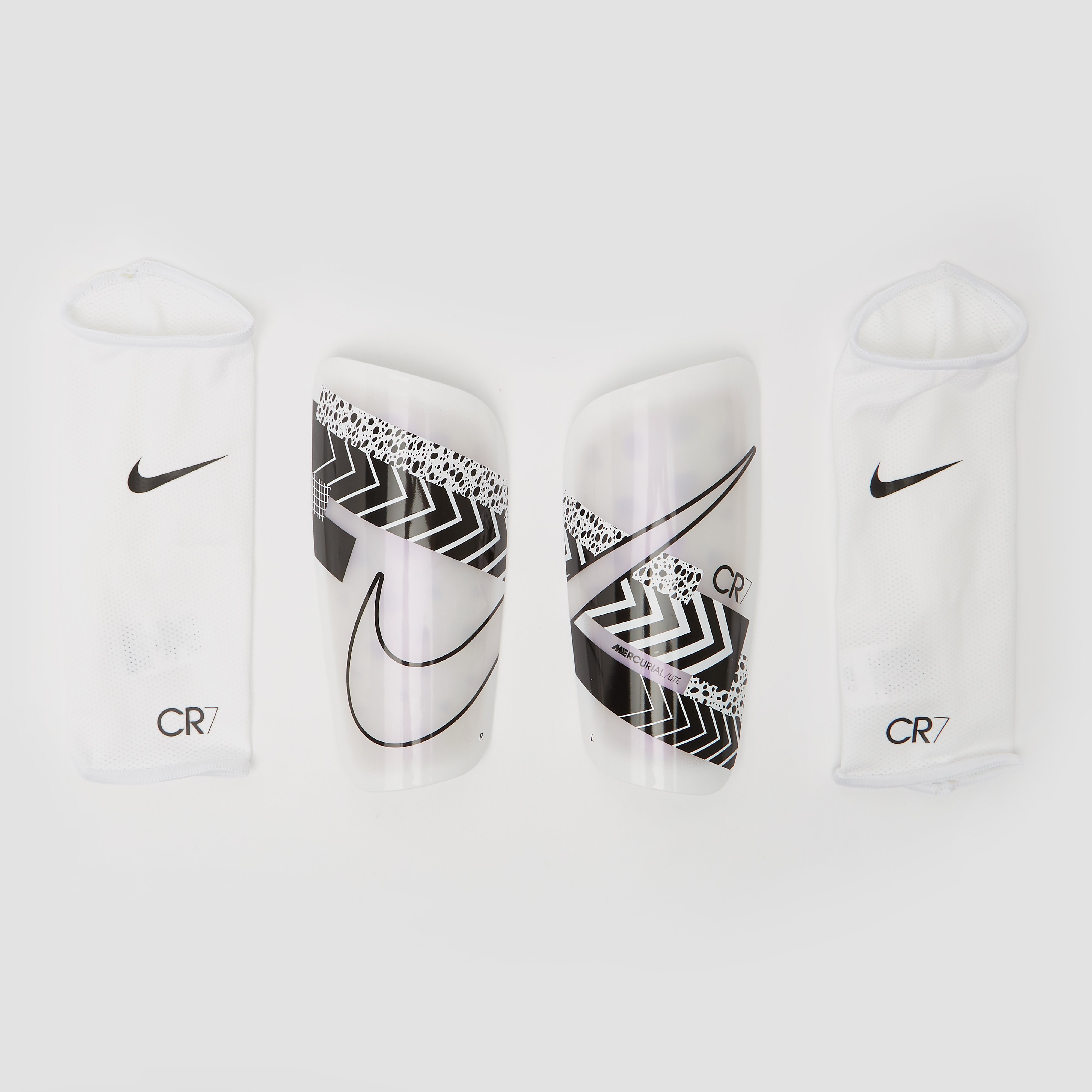 Nike cr7 mercurial lite scheenbeschermers wit/zwart