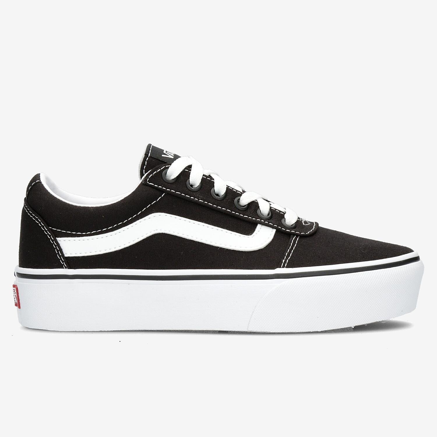 Vans vans ward platform sneakers zwart/wit dames