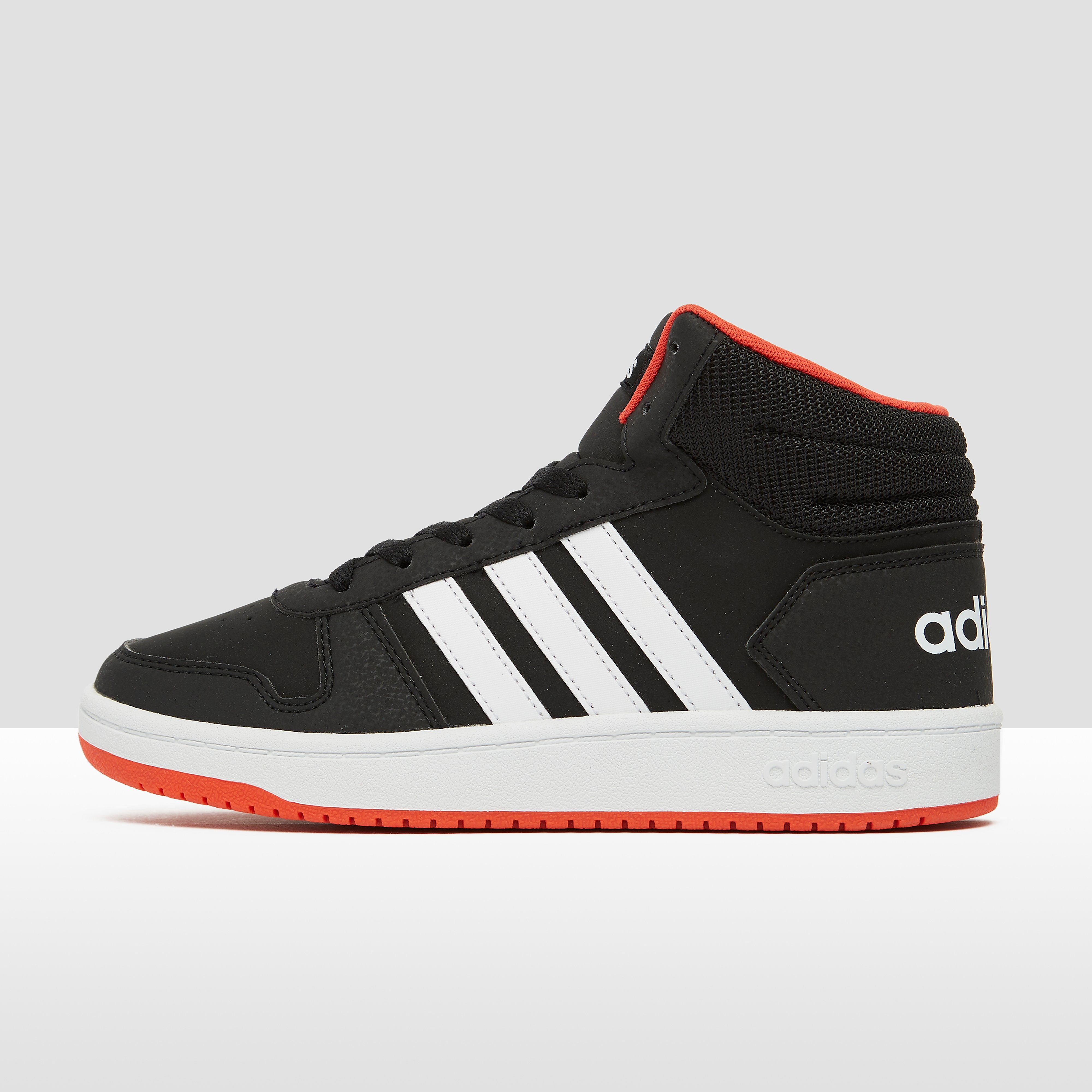 Adidas hoops mid 2.0 sneakers zwart/rood kinderen