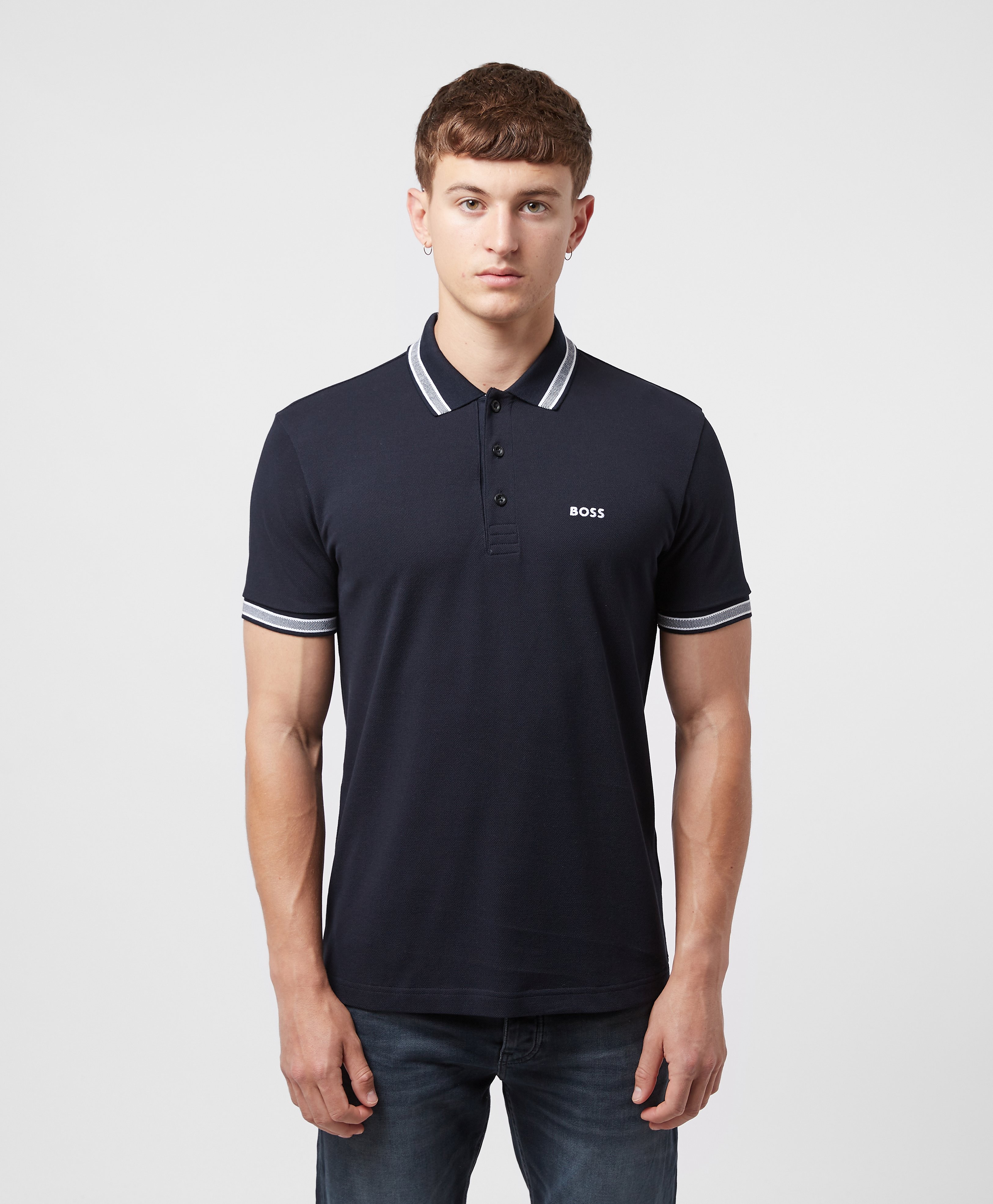 Men's BOSS Paddy Polo Shirt - Navy/White, Navy/White product