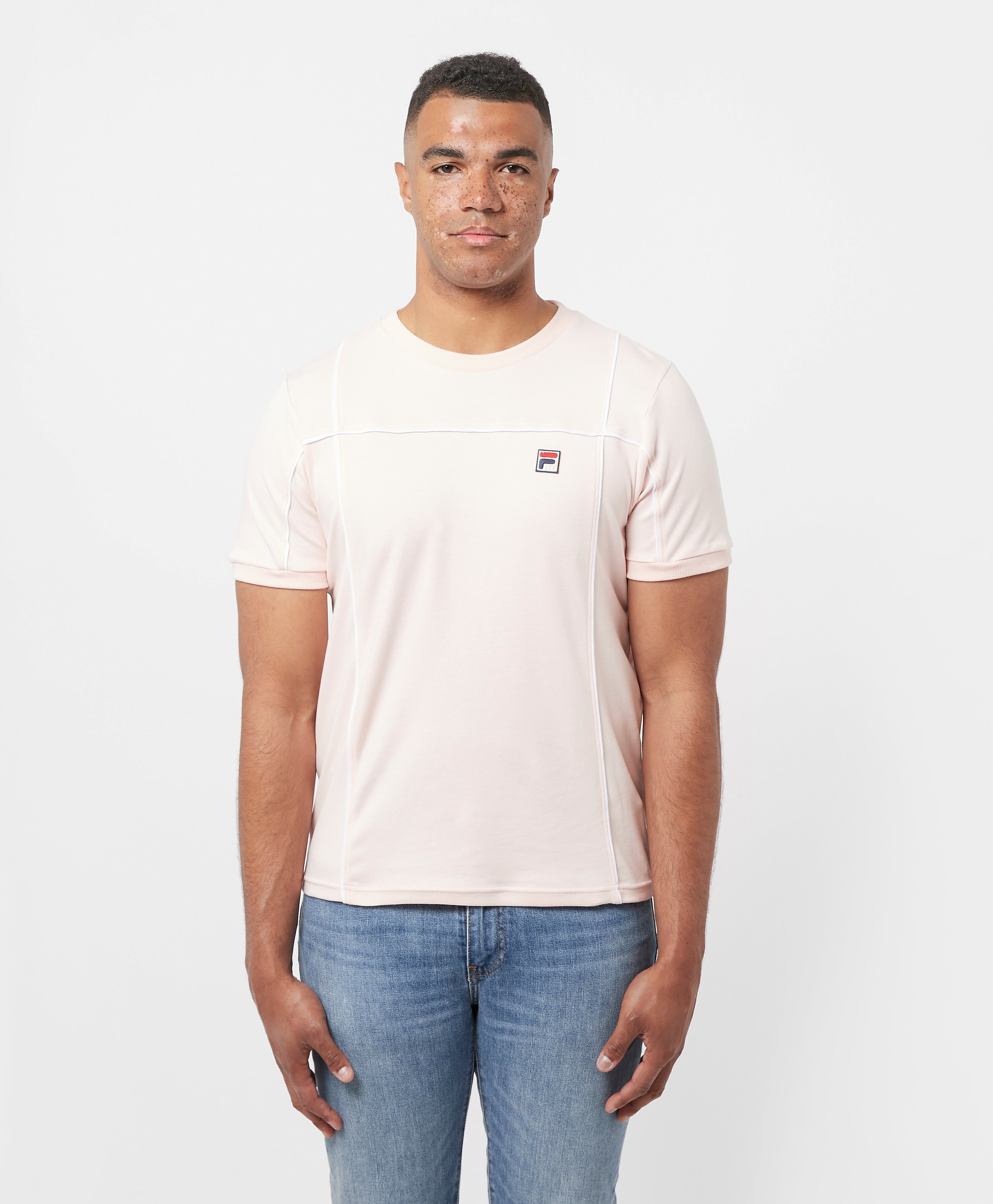Men's Fila Terrinda Contrast T-Shirt - Pink, Pink