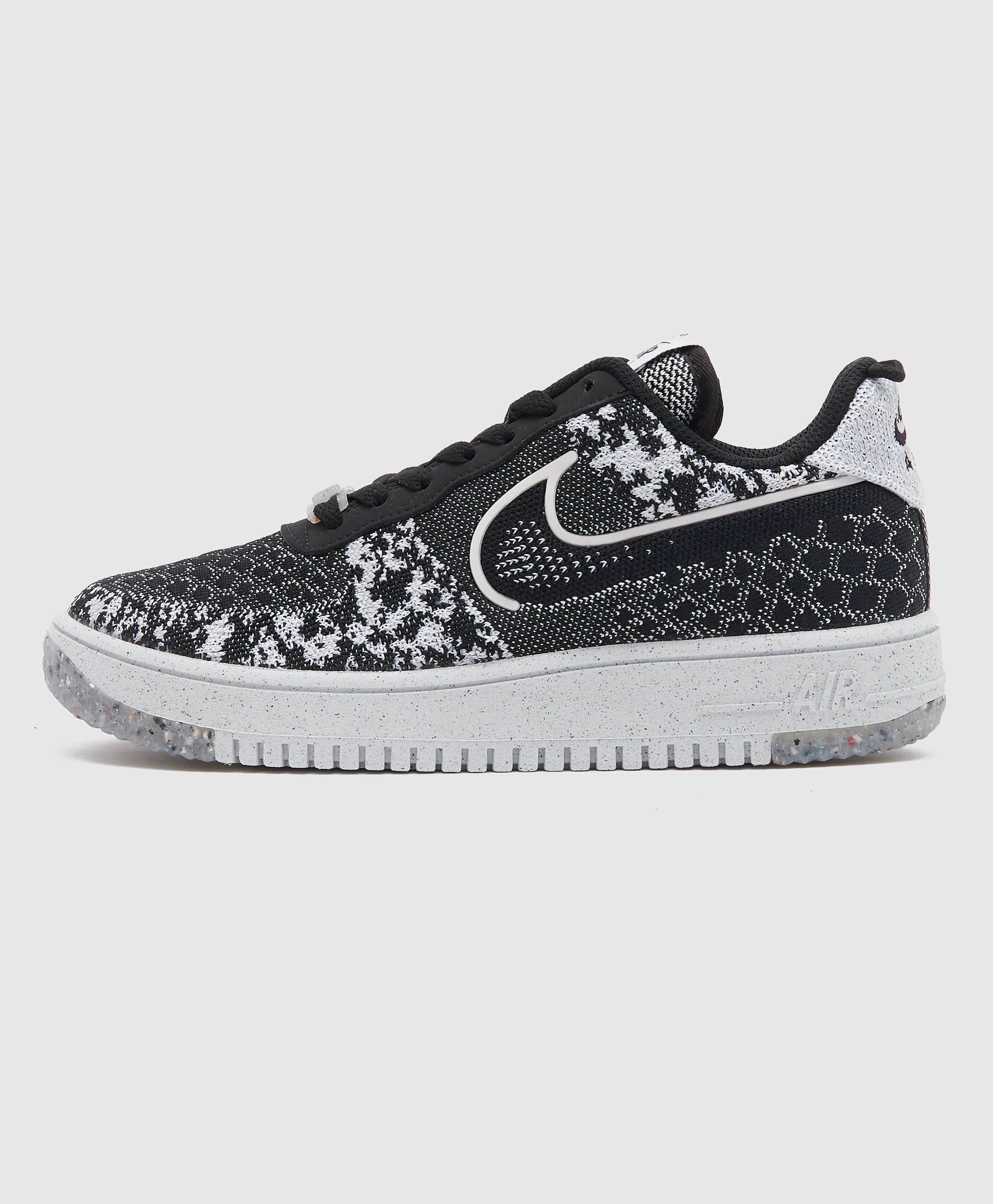 Nike Men's Air Force 1 Crater Flyknit Trainers - Black, Black