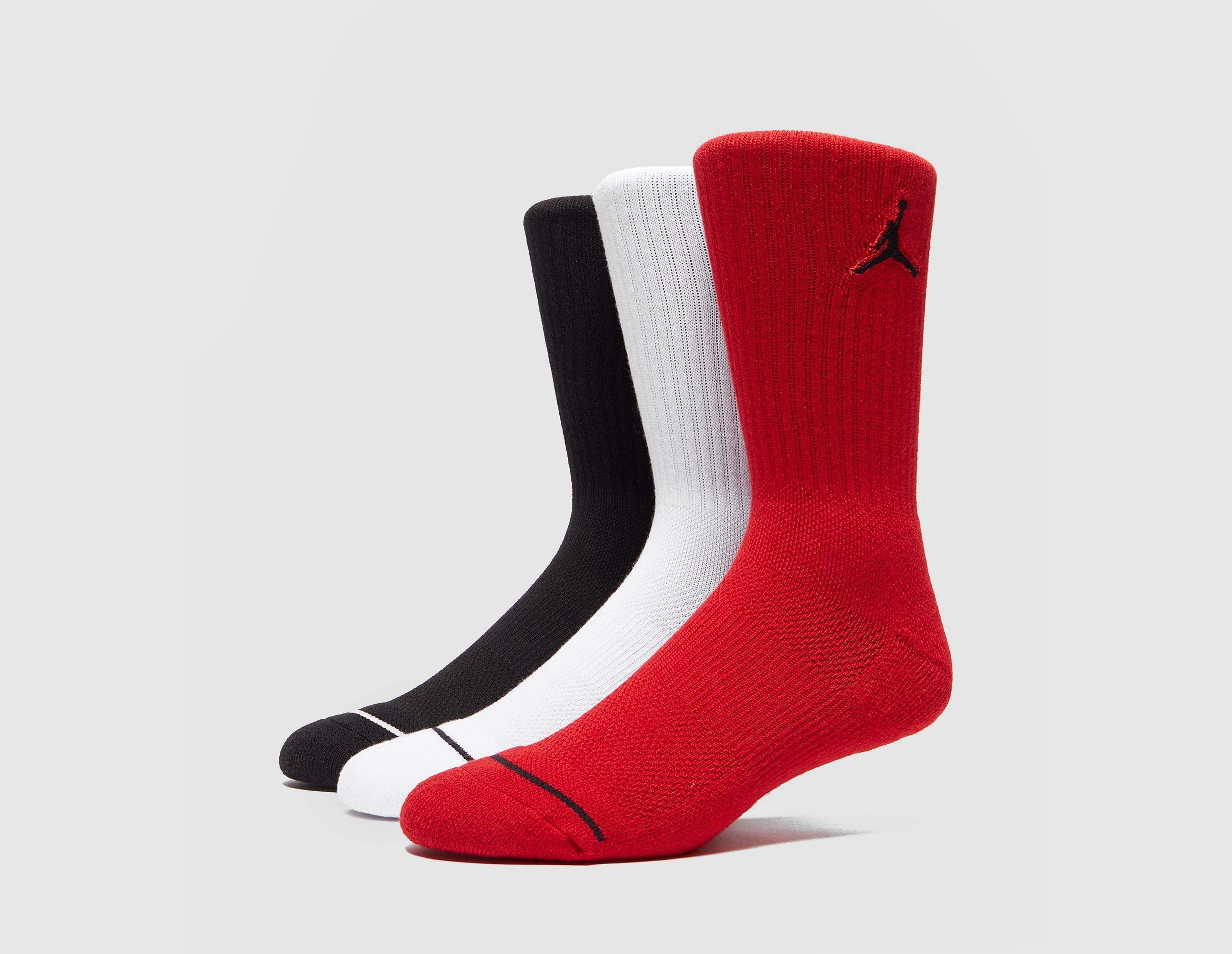 Jordan Chaussettes 3 Pack Crew, multicolore
