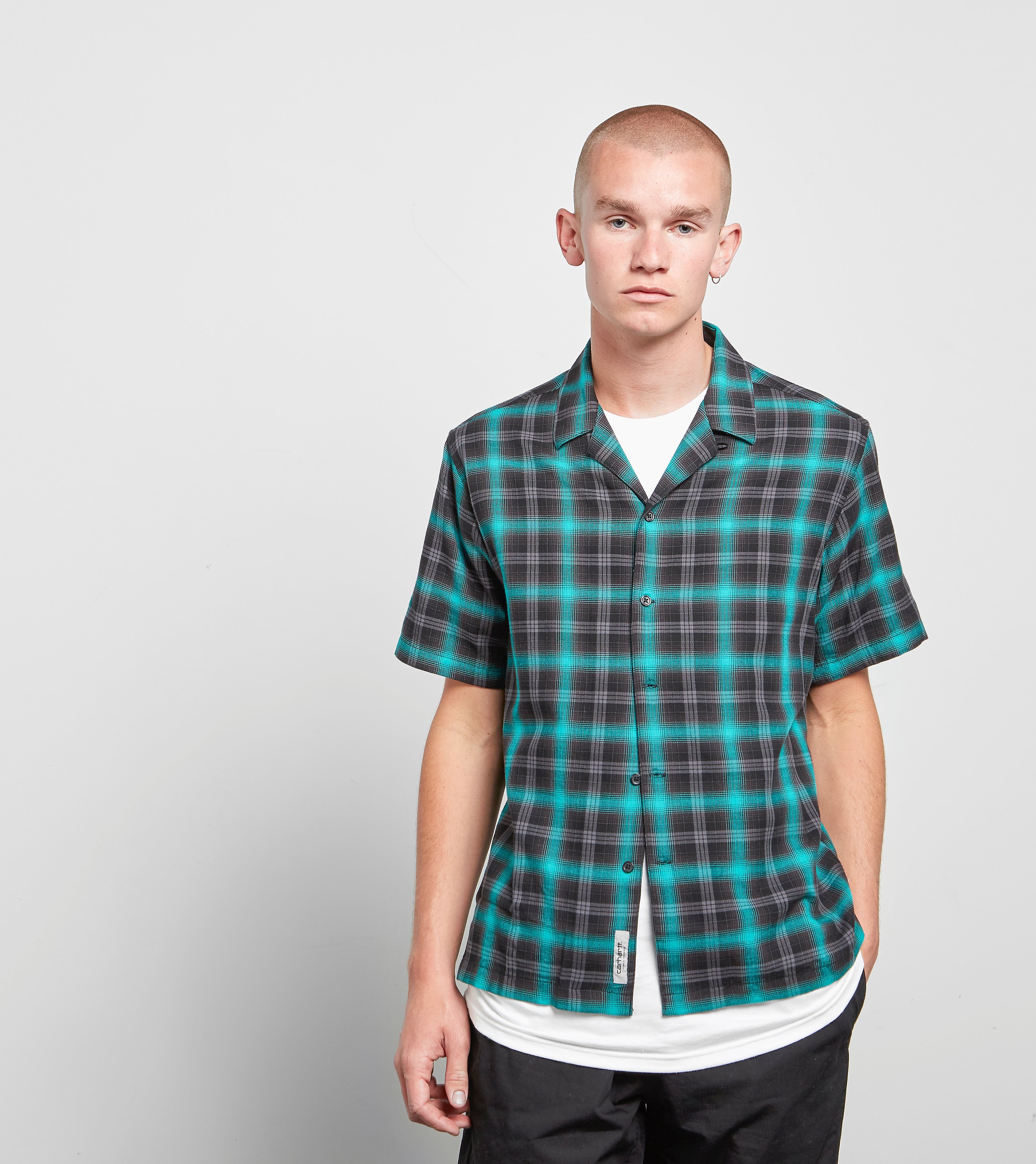 Carhartt Wip Lyndon Short Sleeve Shirt Groen carhartt wip kopen in de aanbieding