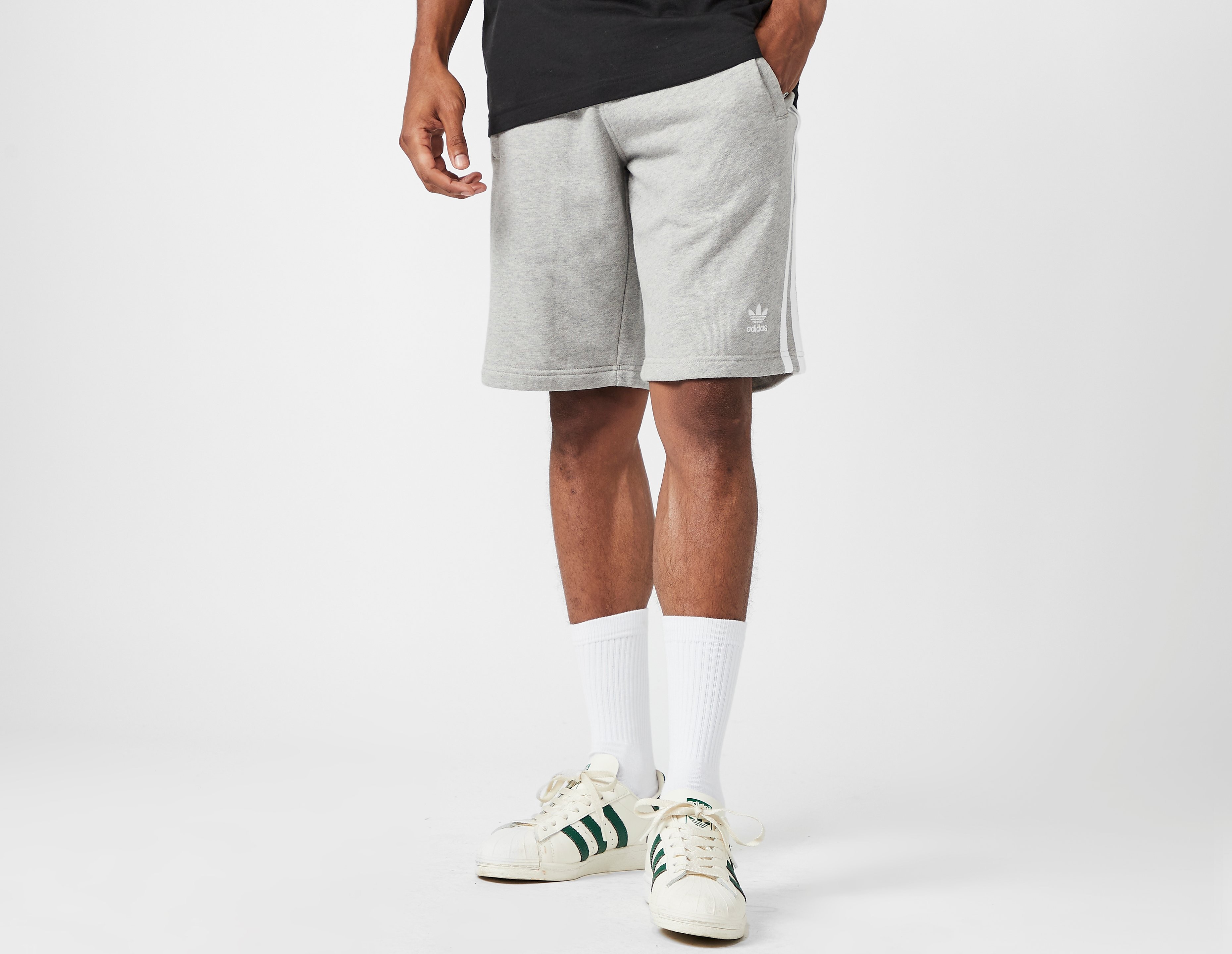 adidas Originals Pantaloncini 3-Stripes, grigio