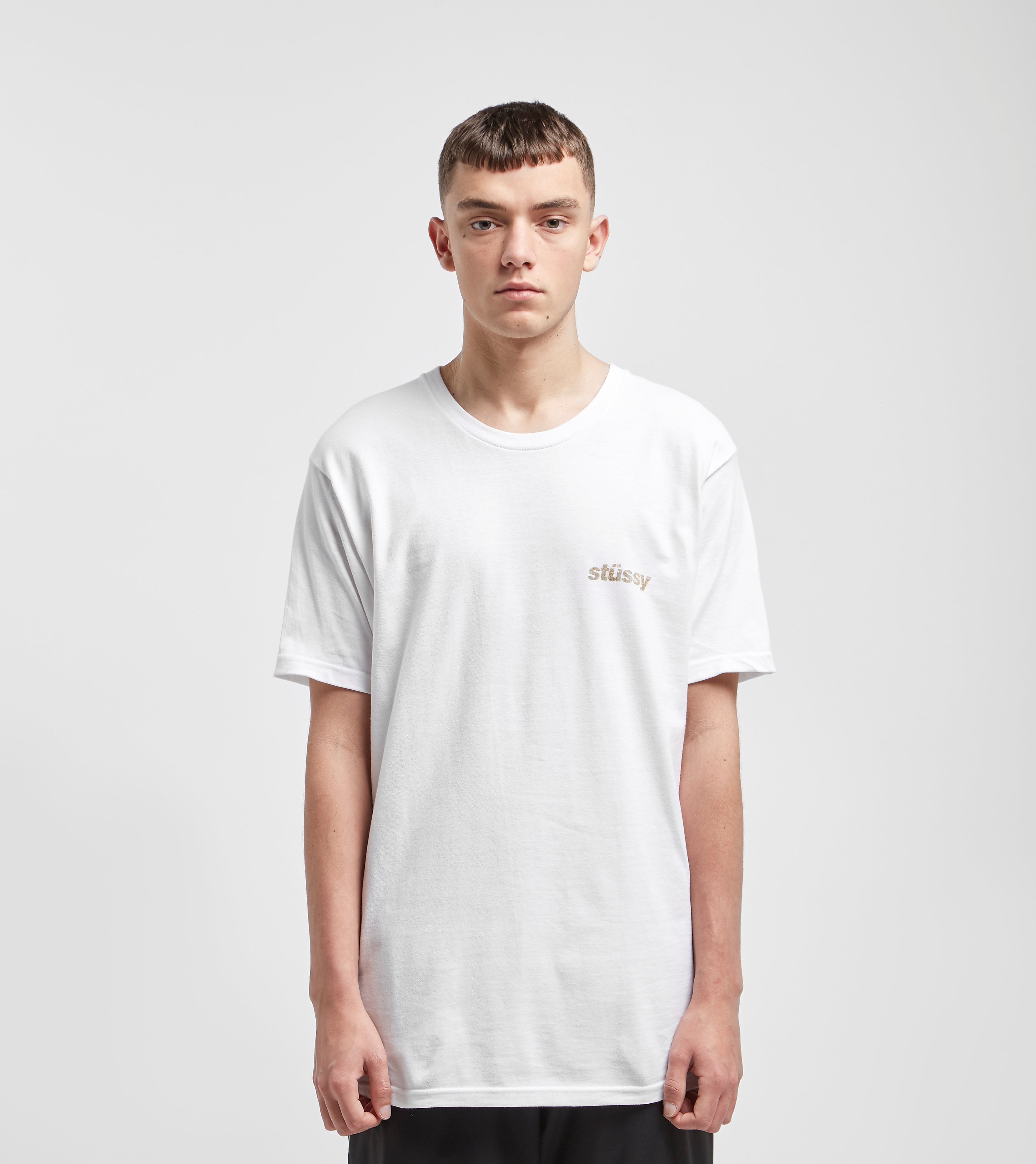 Stussy Camo Italic T Shirt Wit stussy kopen in de aanbieding