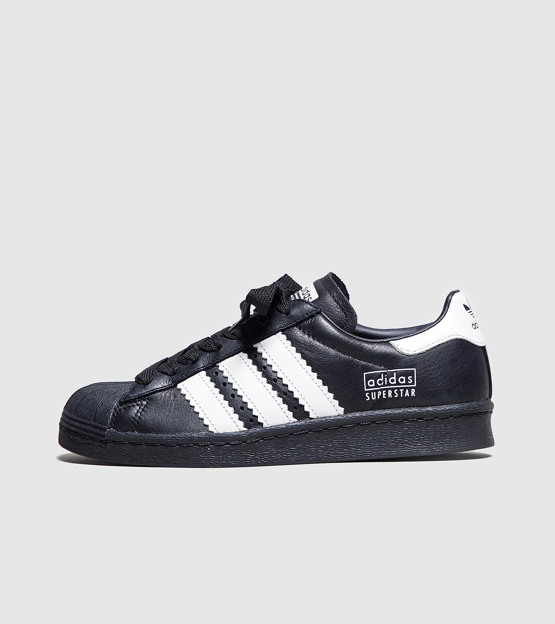Adidas Originals Superstar Fat Stripes Dames Zwart adidas originals kopen in de aanbieding