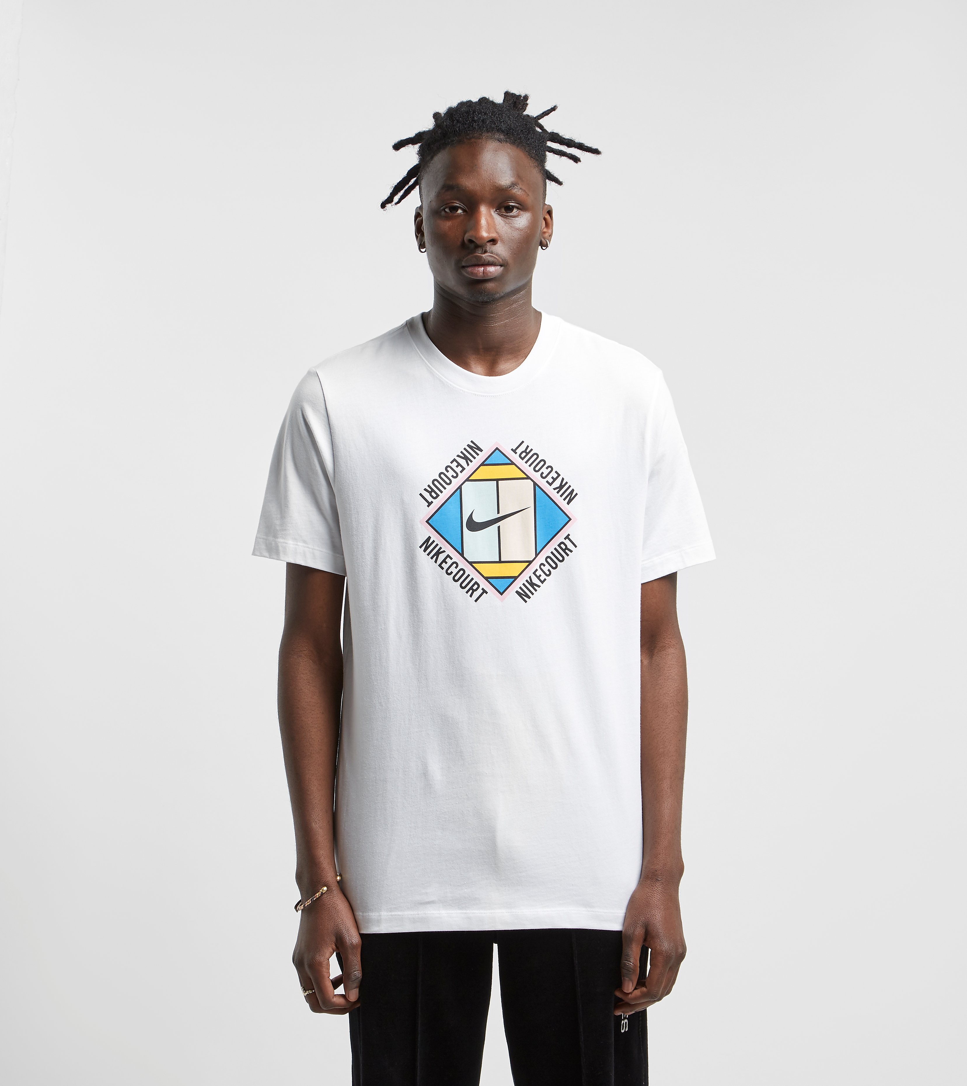 Nike Court Heritage Logo T Shirt Wit nike kopen in de aanbieding