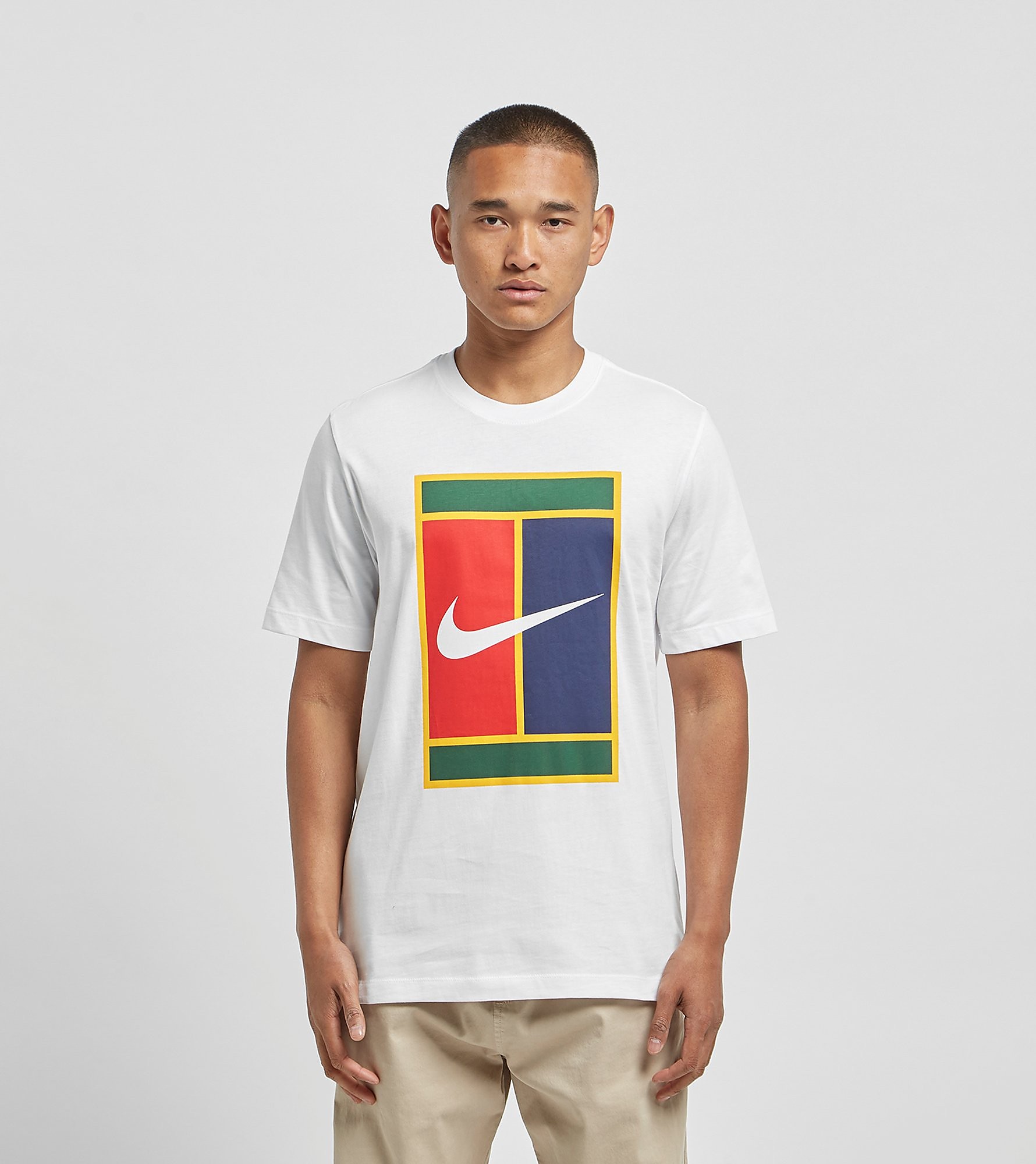 Nike Og Court Logo T Shirt Wit nike kopen in de aanbieding