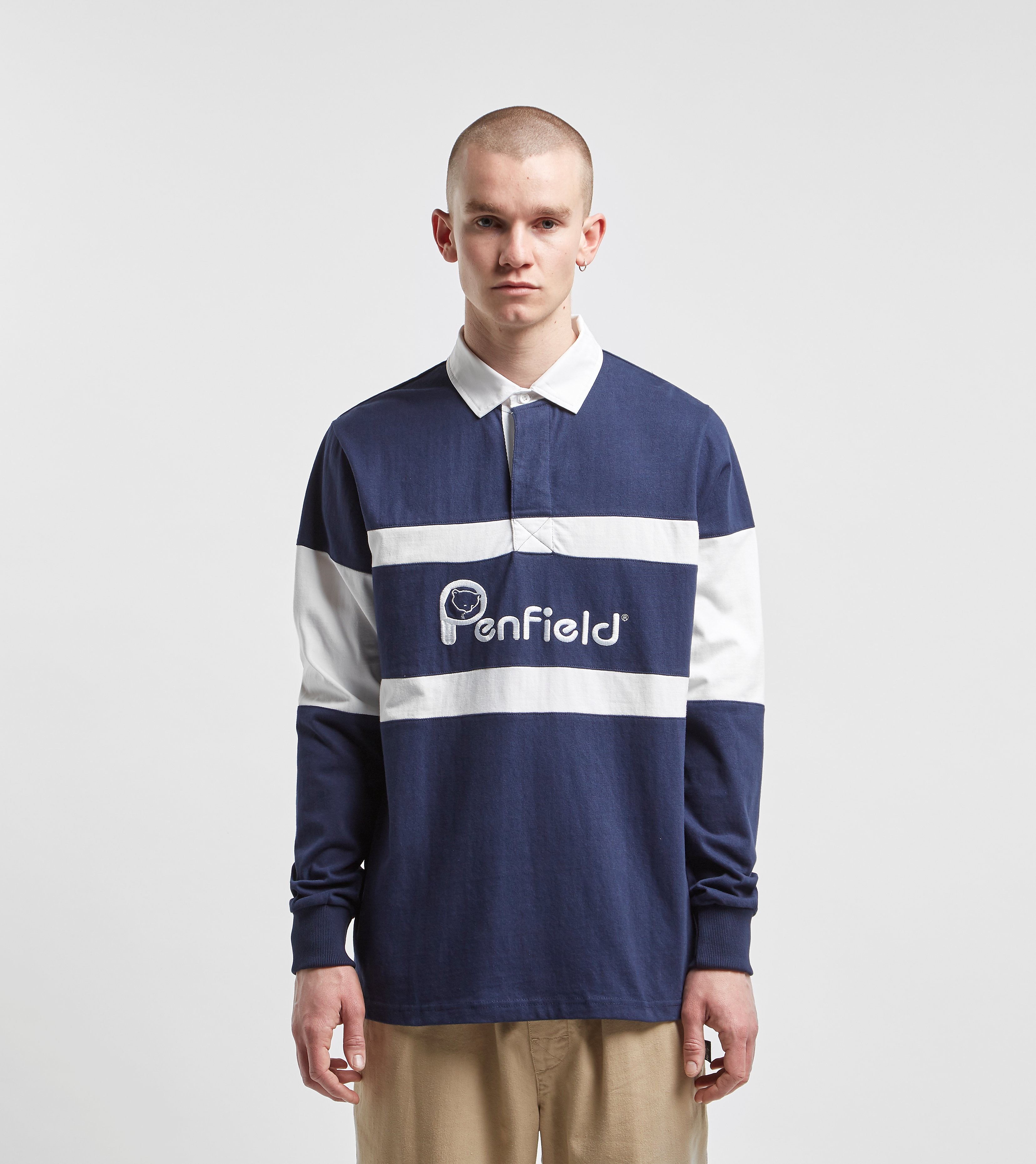 Penfield Cass Rugby Polo Shirt Blauw penfield kopen in de aanbieding
