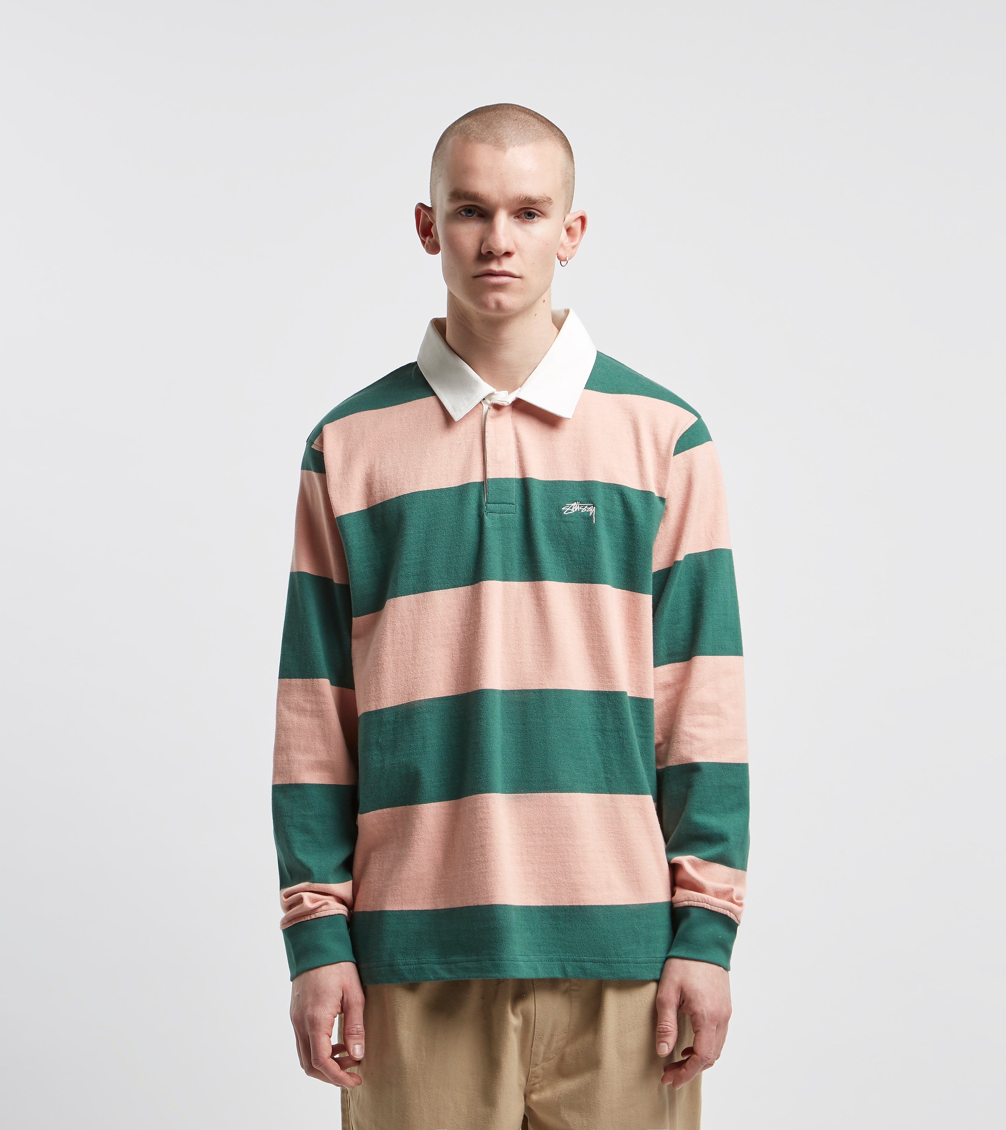 Stussy Ralphie Rugby Shirt Roze stussy kopen in de aanbieding