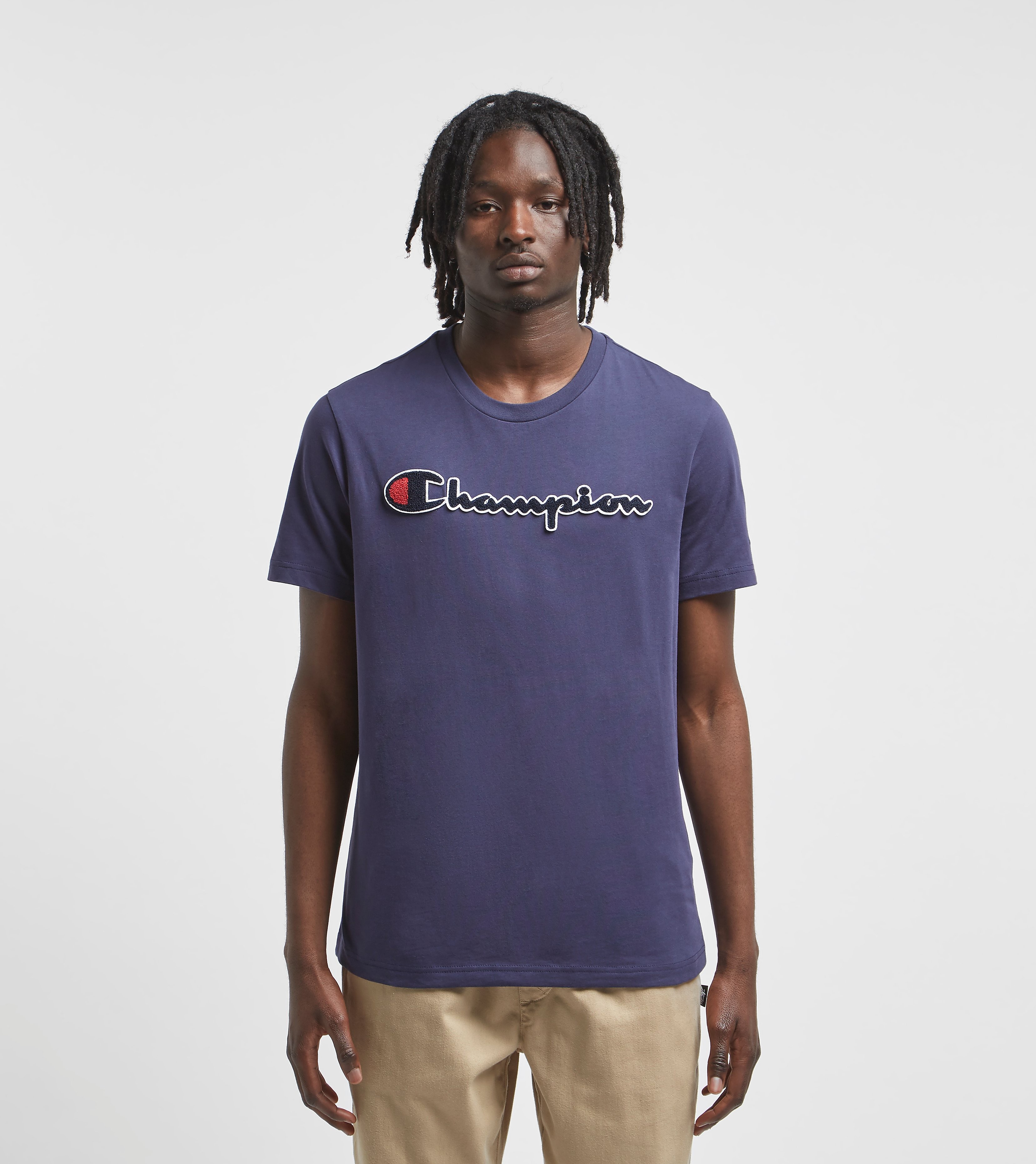 Champion Script T Shirt Blauw champion kopen in de aanbieding