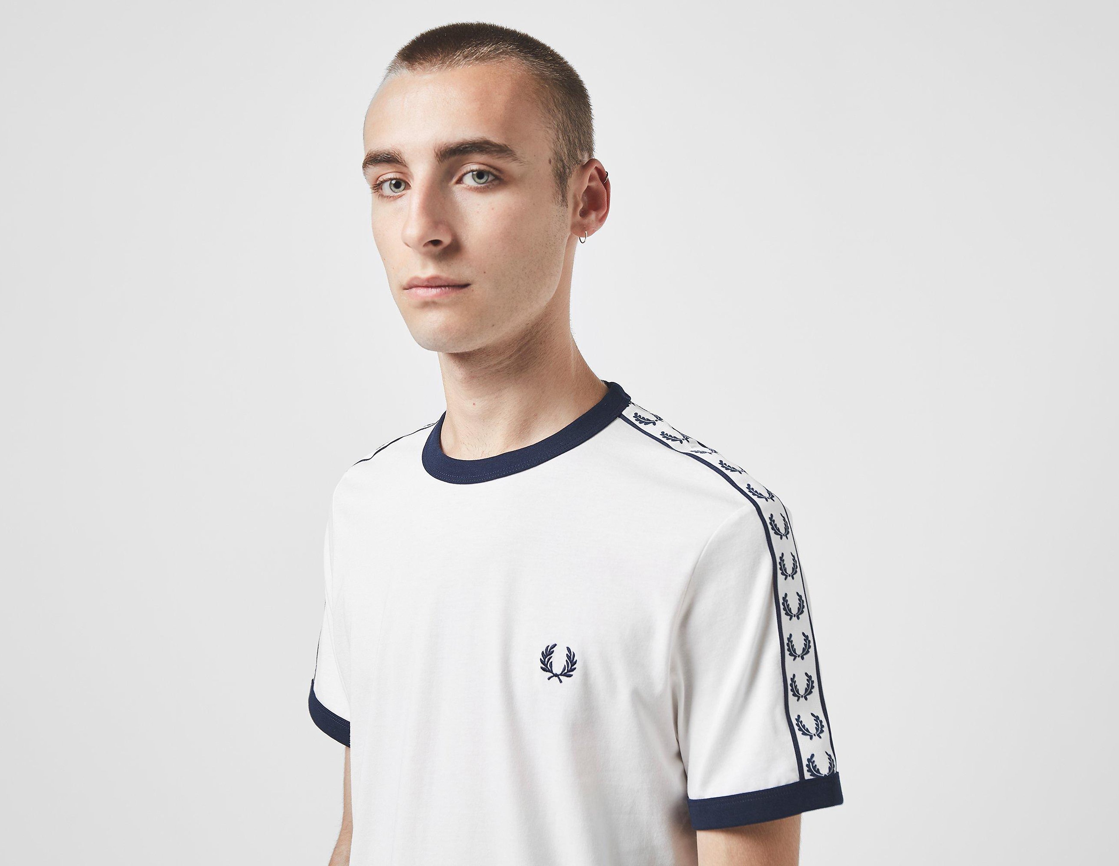 Fred Perry Maglietta Taped Ringer, bianco