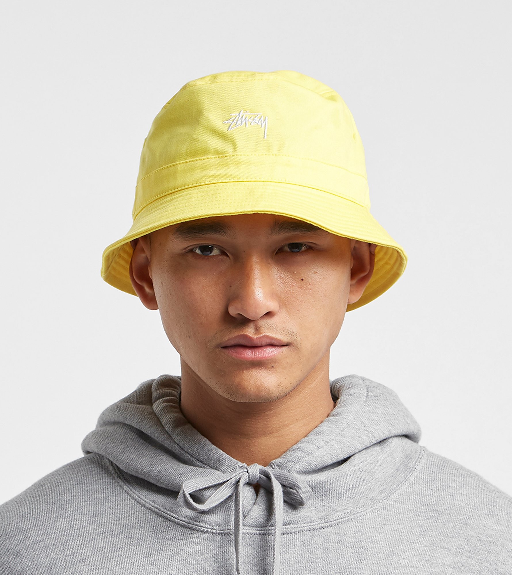 Stussy Stock Logo Bucket Hat Geel stussy kopen in de aanbieding