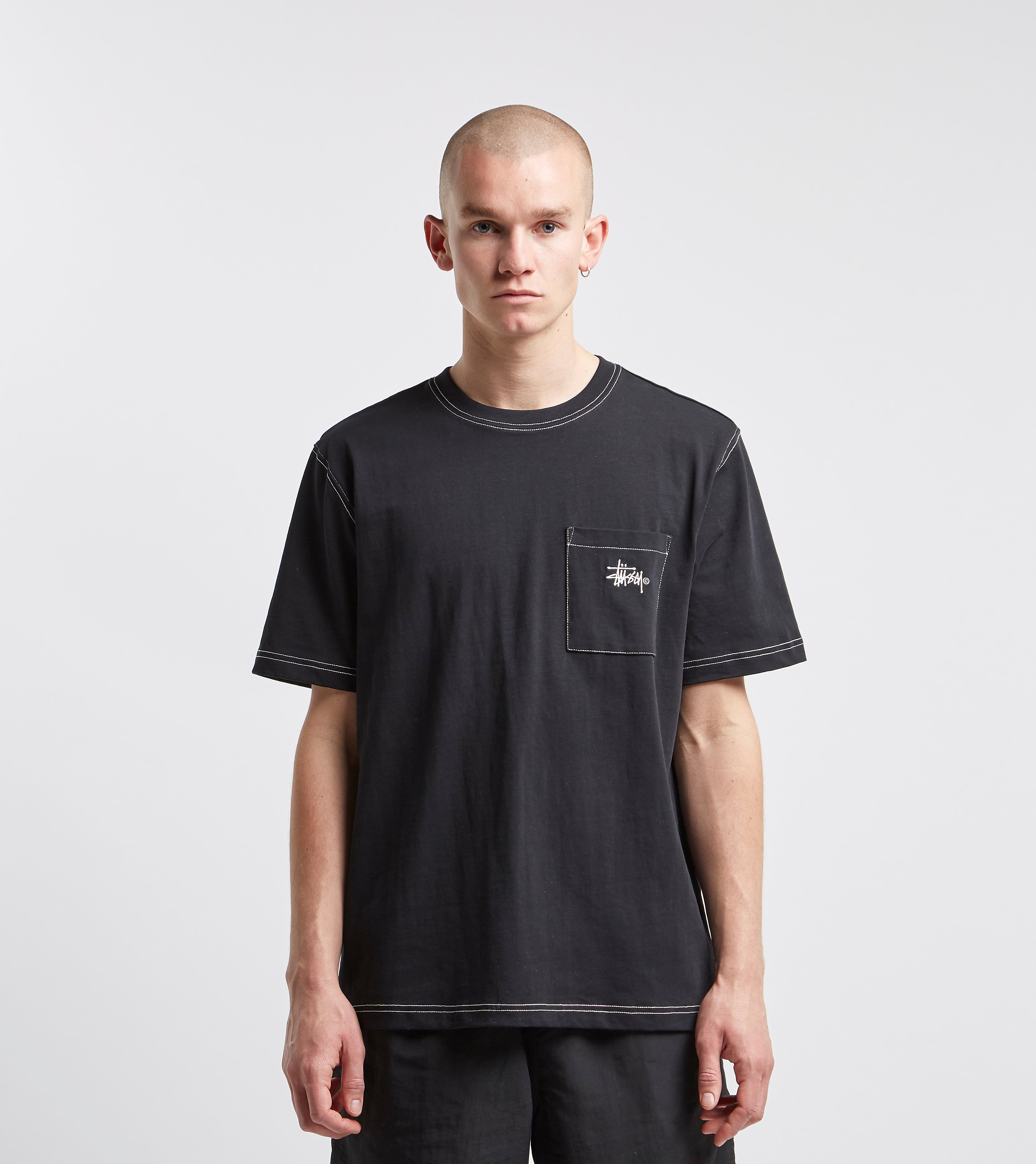 Stussy Stock Tee Zwart stussy kopen in de aanbieding