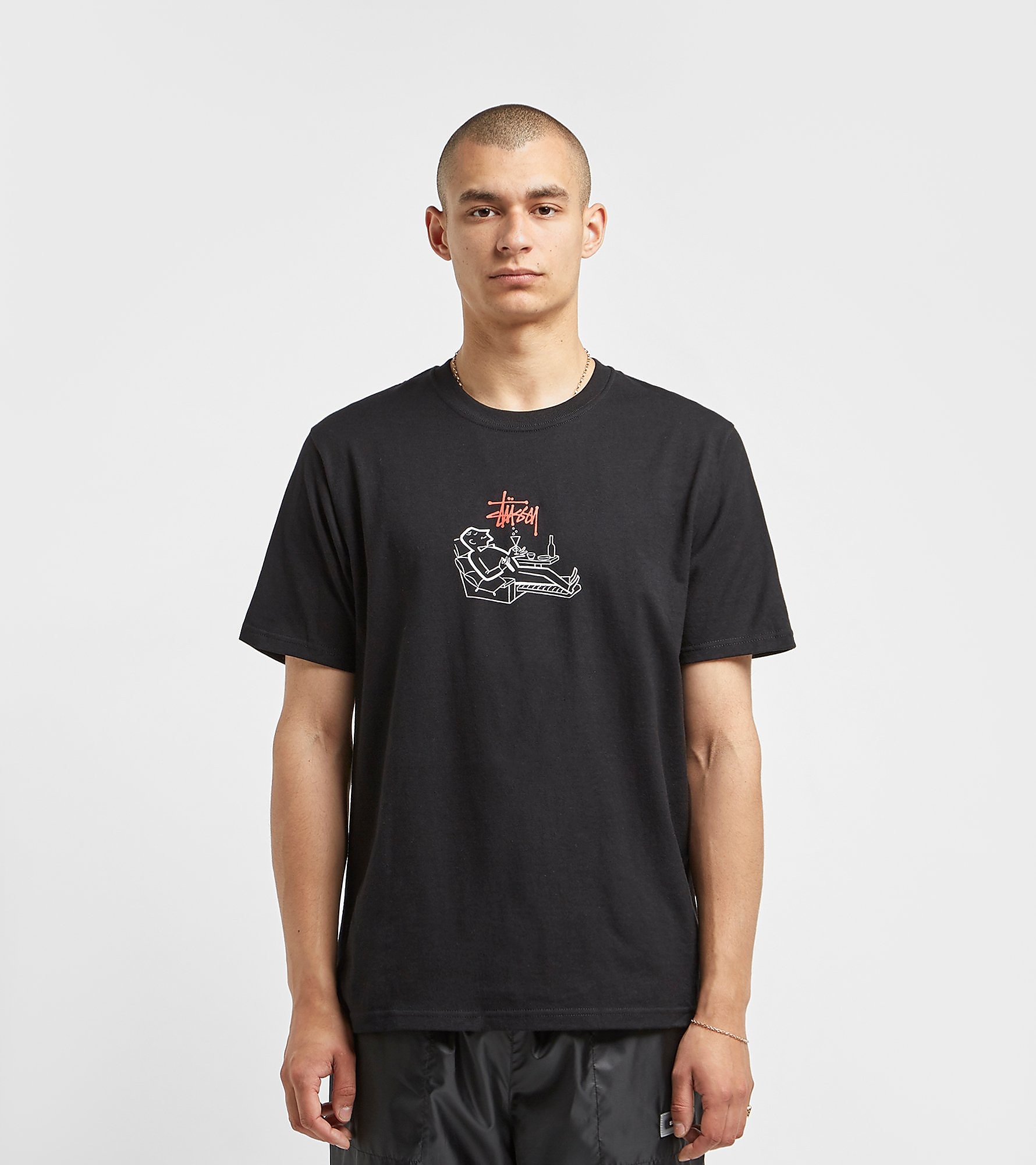 Stussy Loungin T Shirt Zwart stussy kopen in de aanbieding