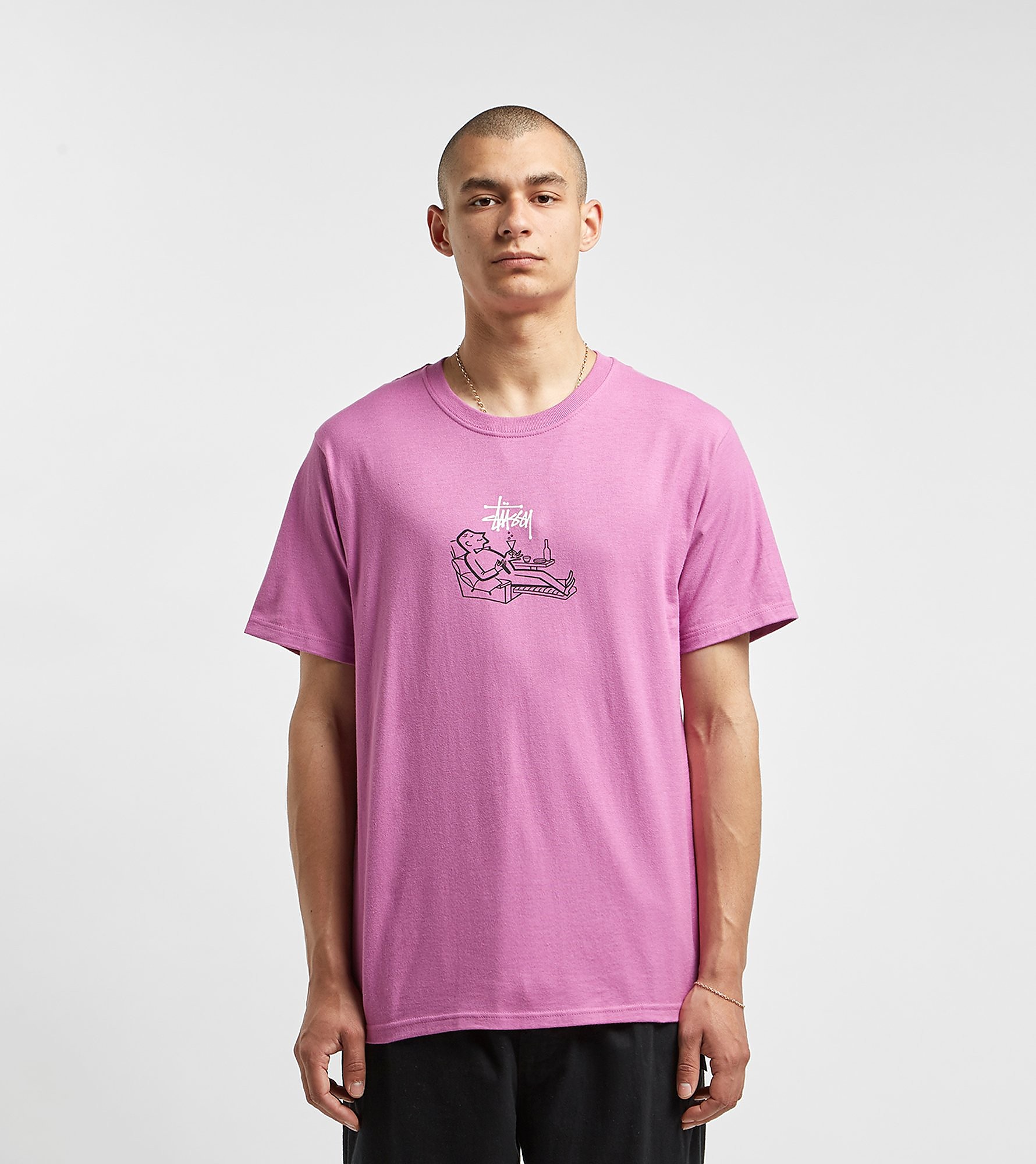 Stussy Loungin T Shirt Berry stussy kopen in de aanbieding