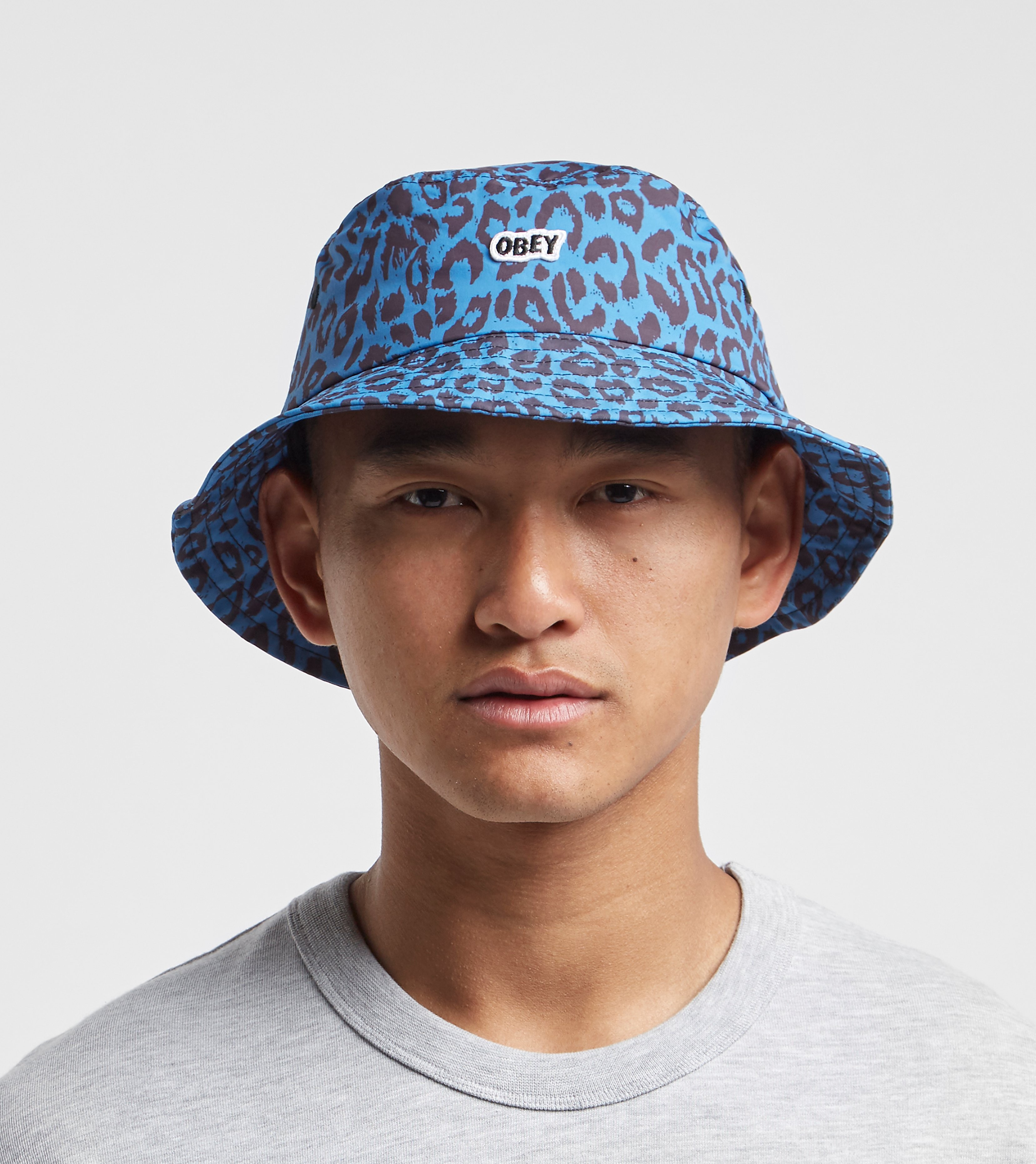 Obey Bowen Bucket Hat Blauw obey kopen in de aanbieding