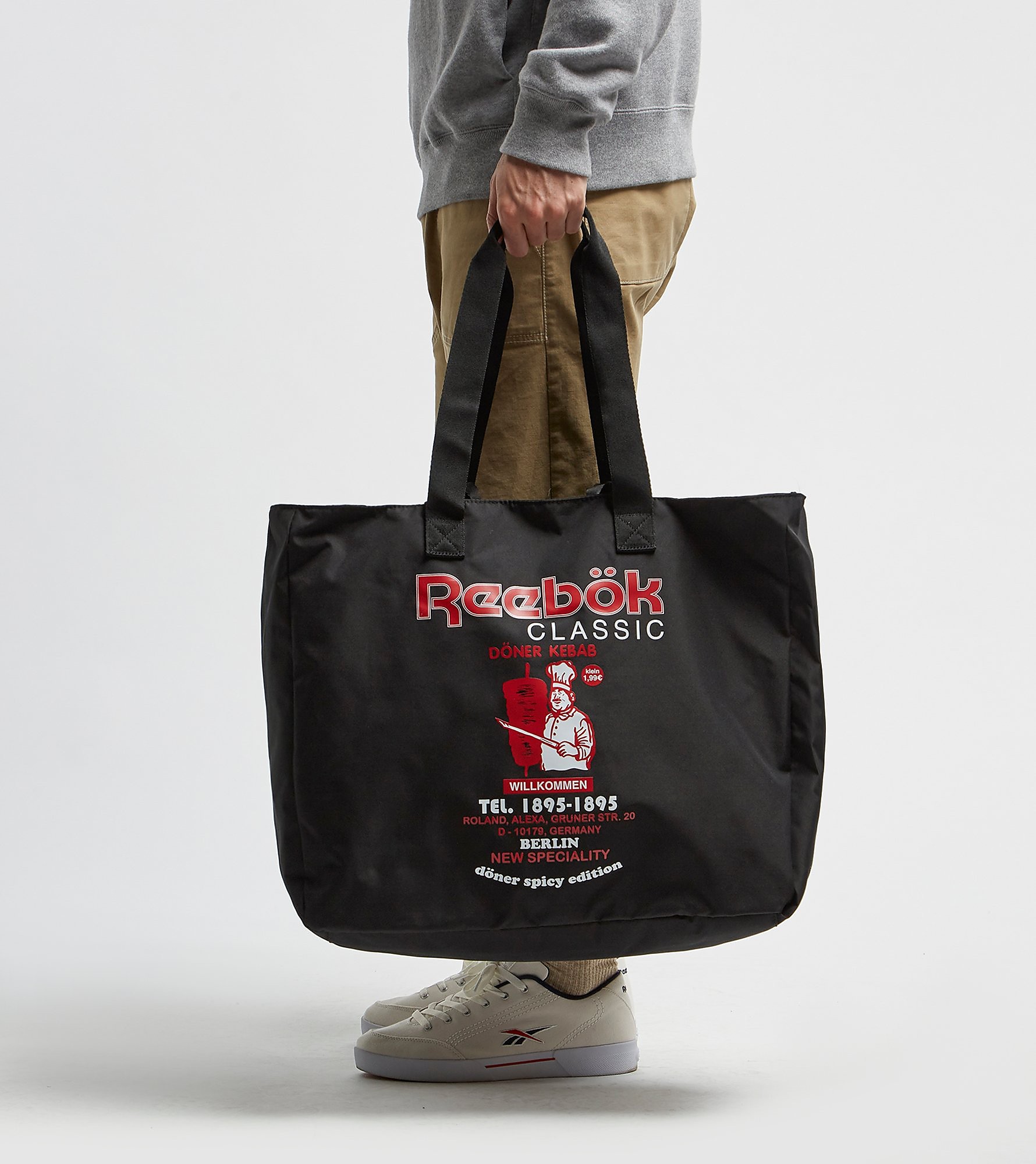 Reebok Doner Take Away Tote Bag Zwart reebok kopen in de aanbieding