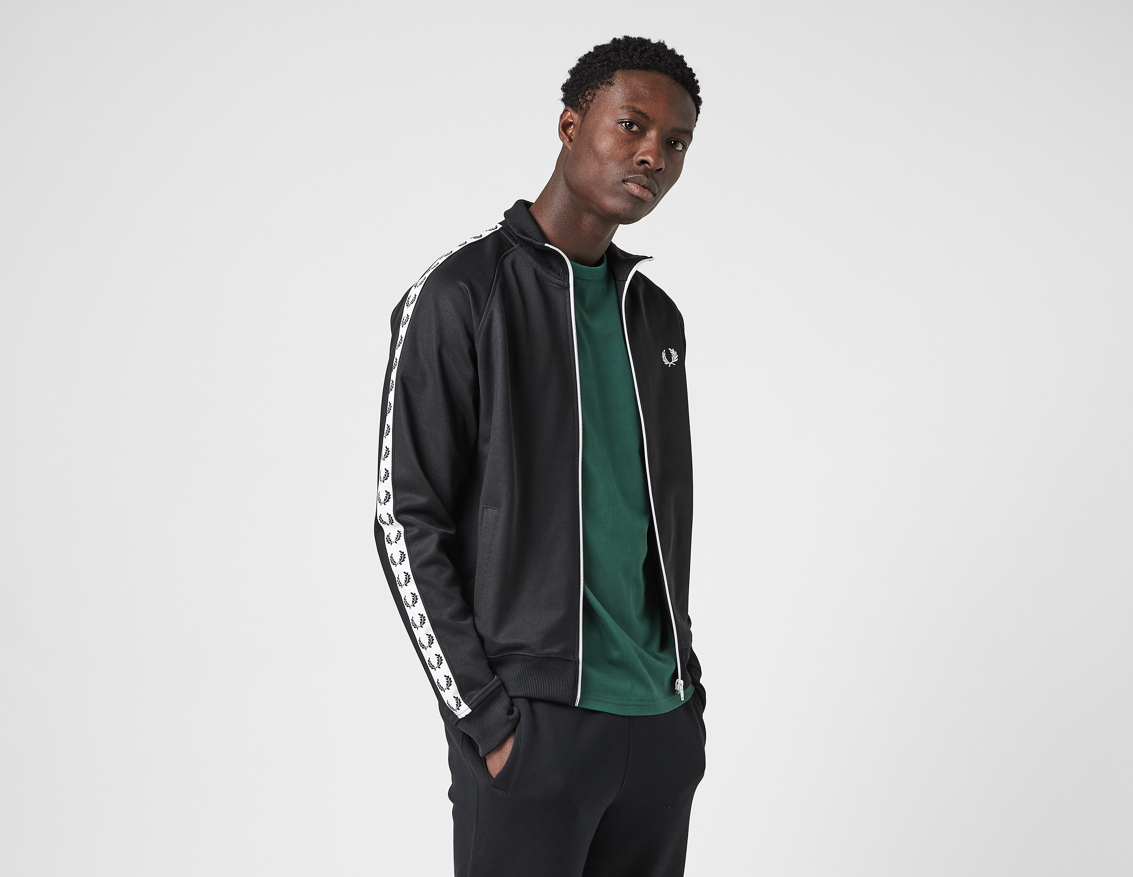 SizeOfficial – Fred Perry Tape Track Top Heren White
