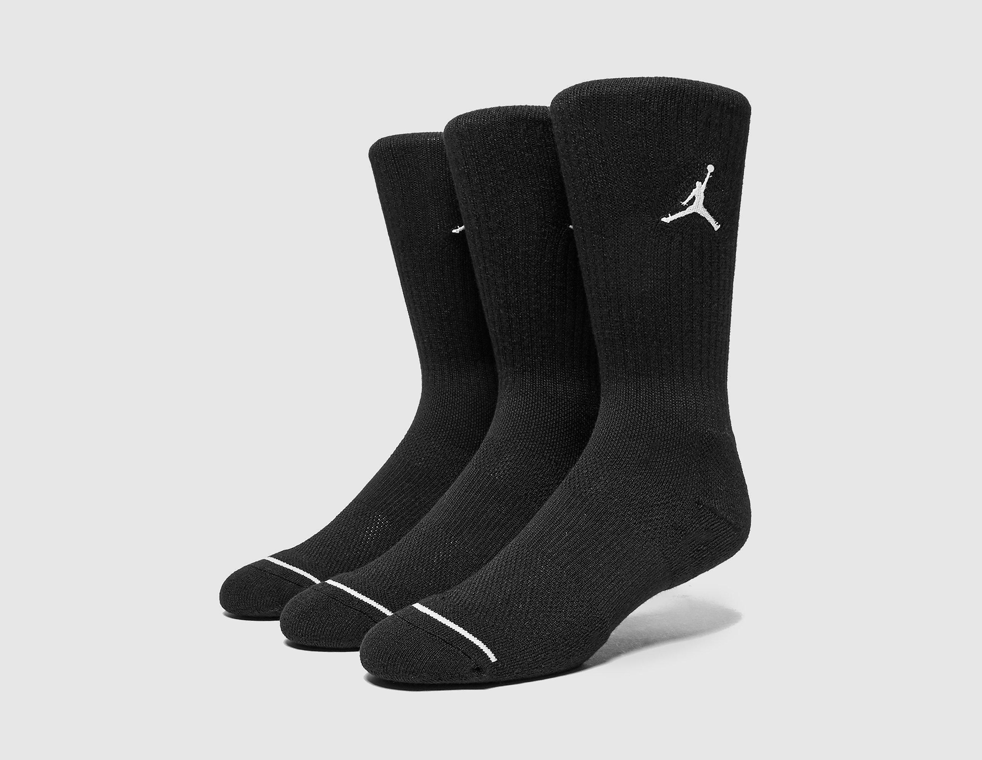 Jordan Lot de 3 paires de Chaussettes Crew, noir
