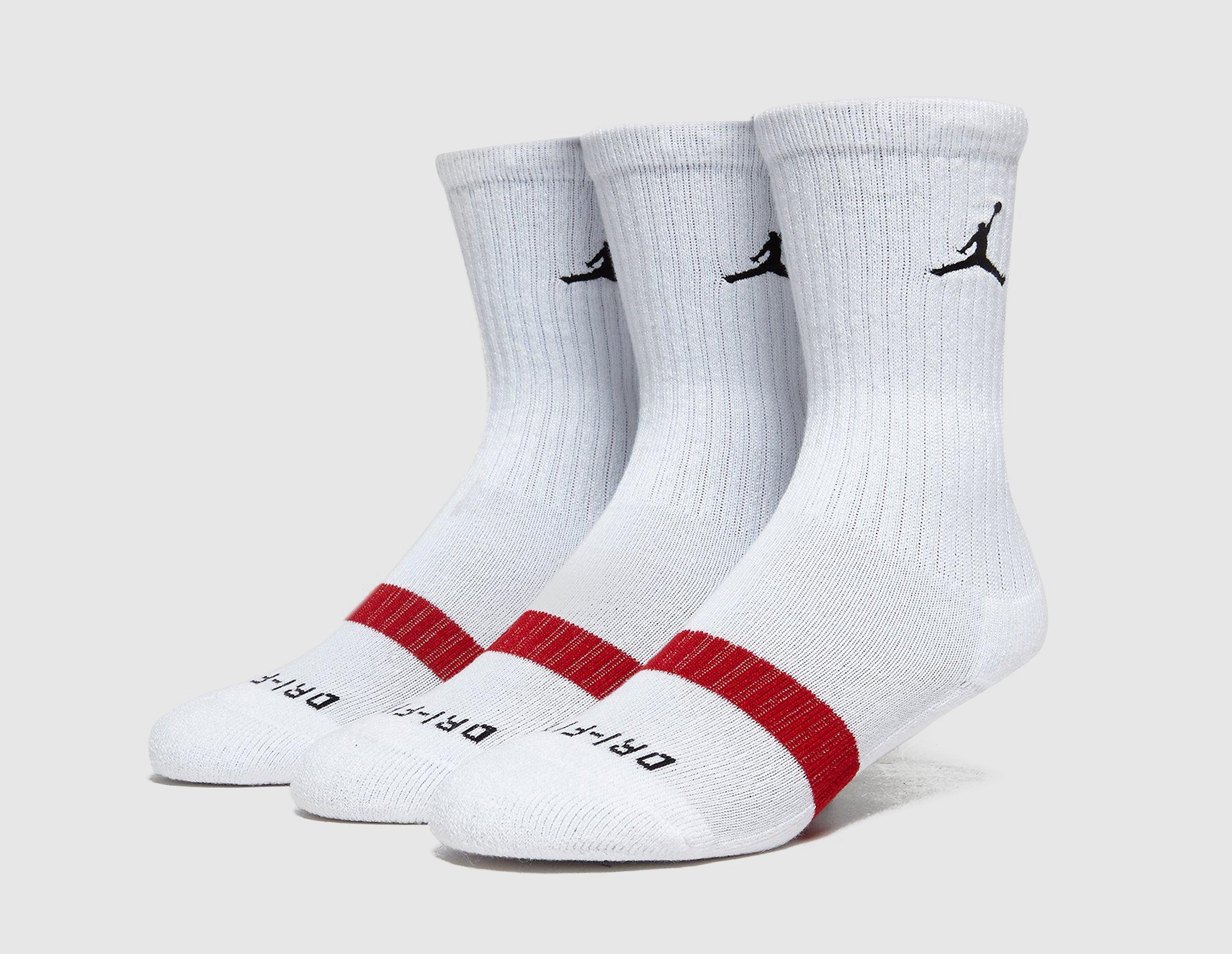 Jordan Lot de 3 paires de Chaussettes Crew, blanc