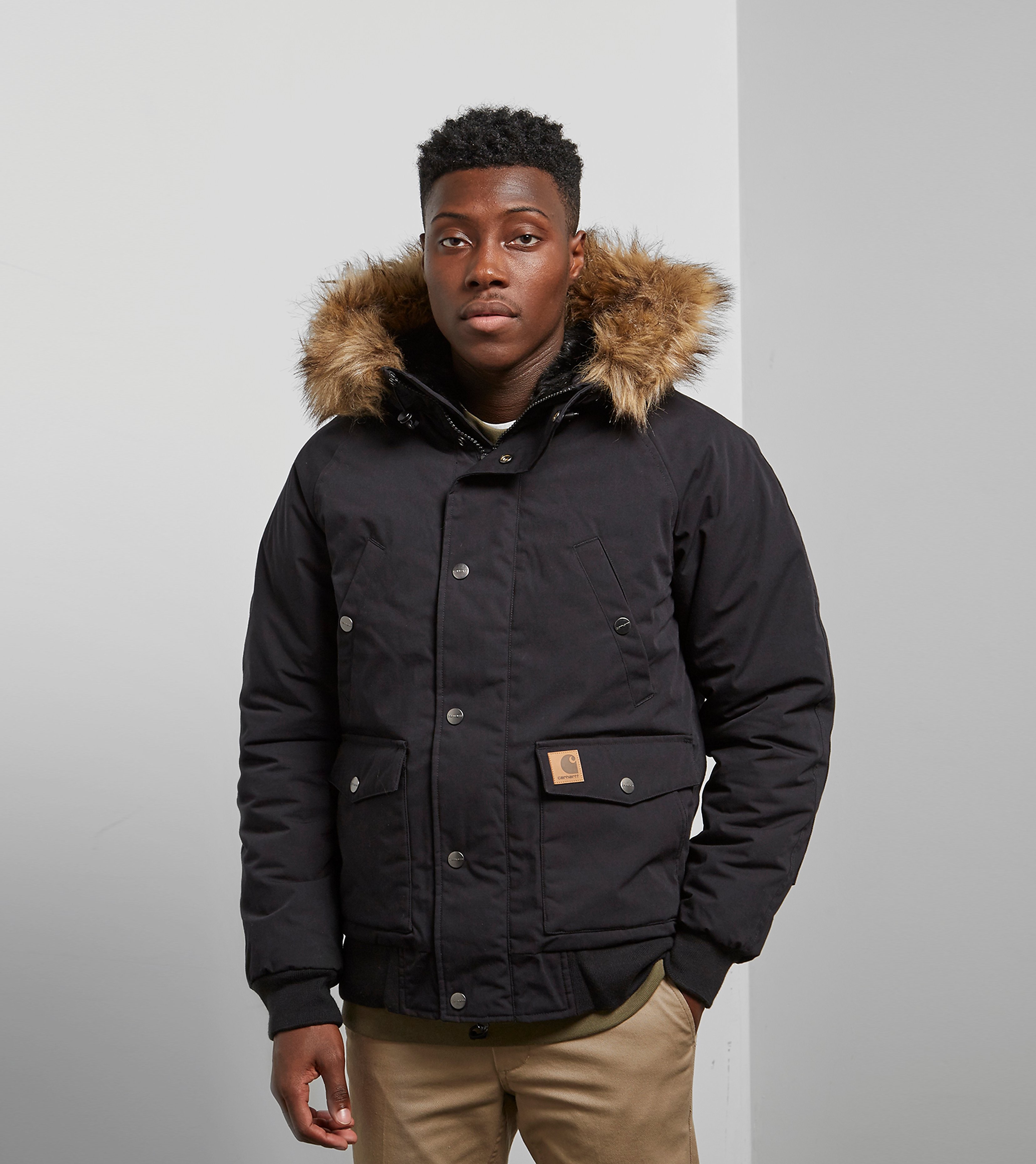 Carhartt Wip Trapper Padded Jas Zwart carhartt wip kopen in de aanbieding