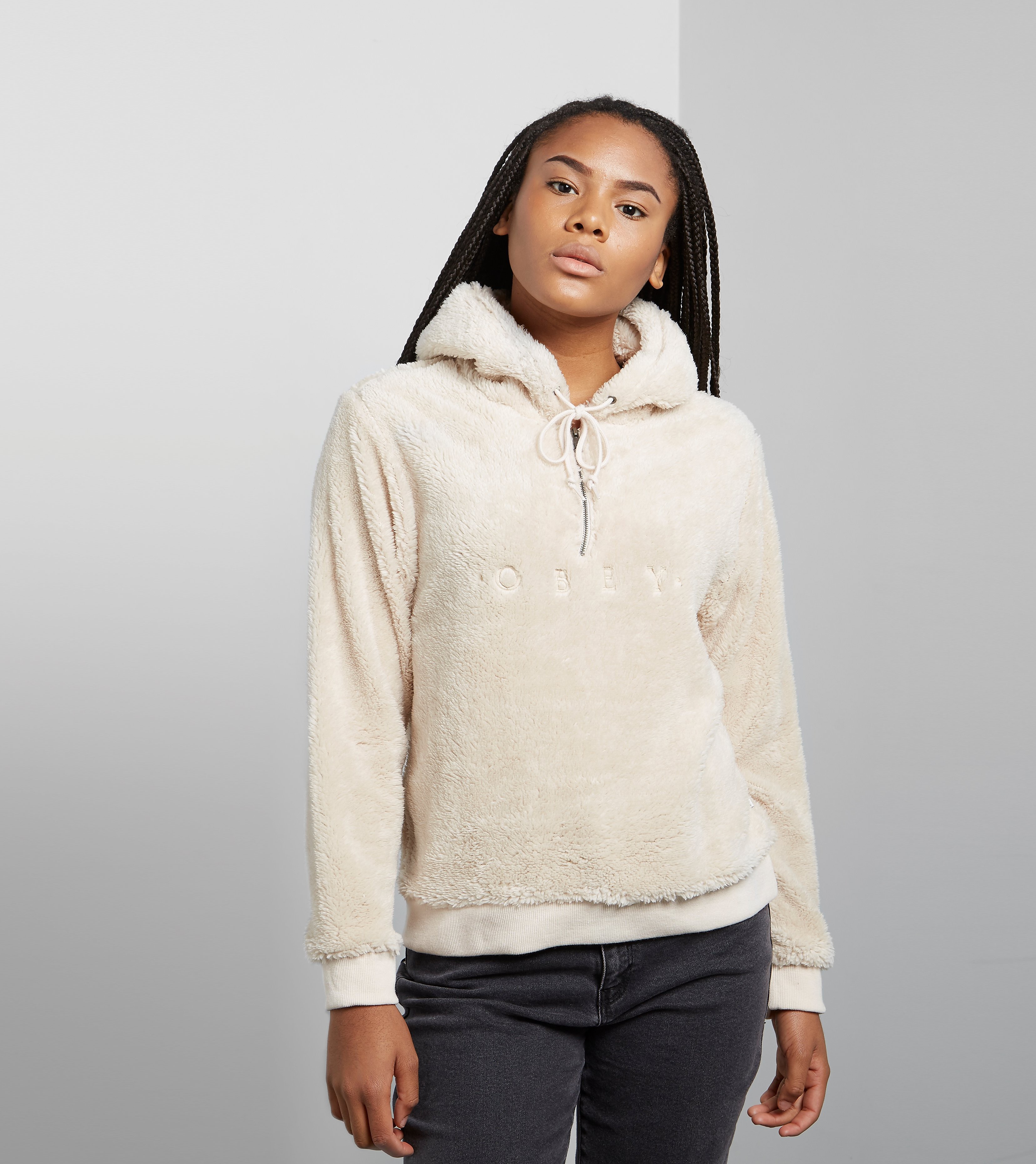 Obey Dolores Pullover Wit obey kopen in de aanbieding